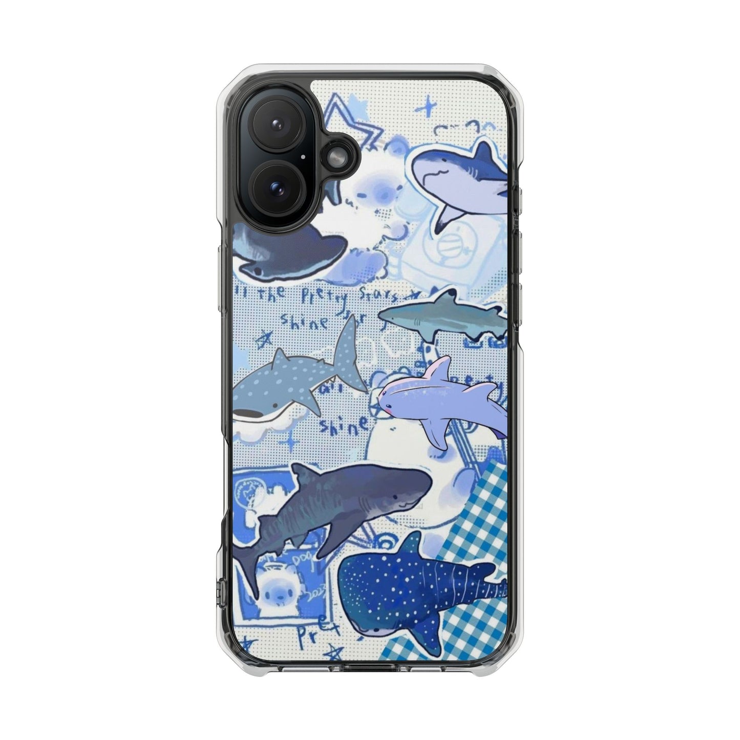 Shark Collage Magnetic Clear Impact Cases