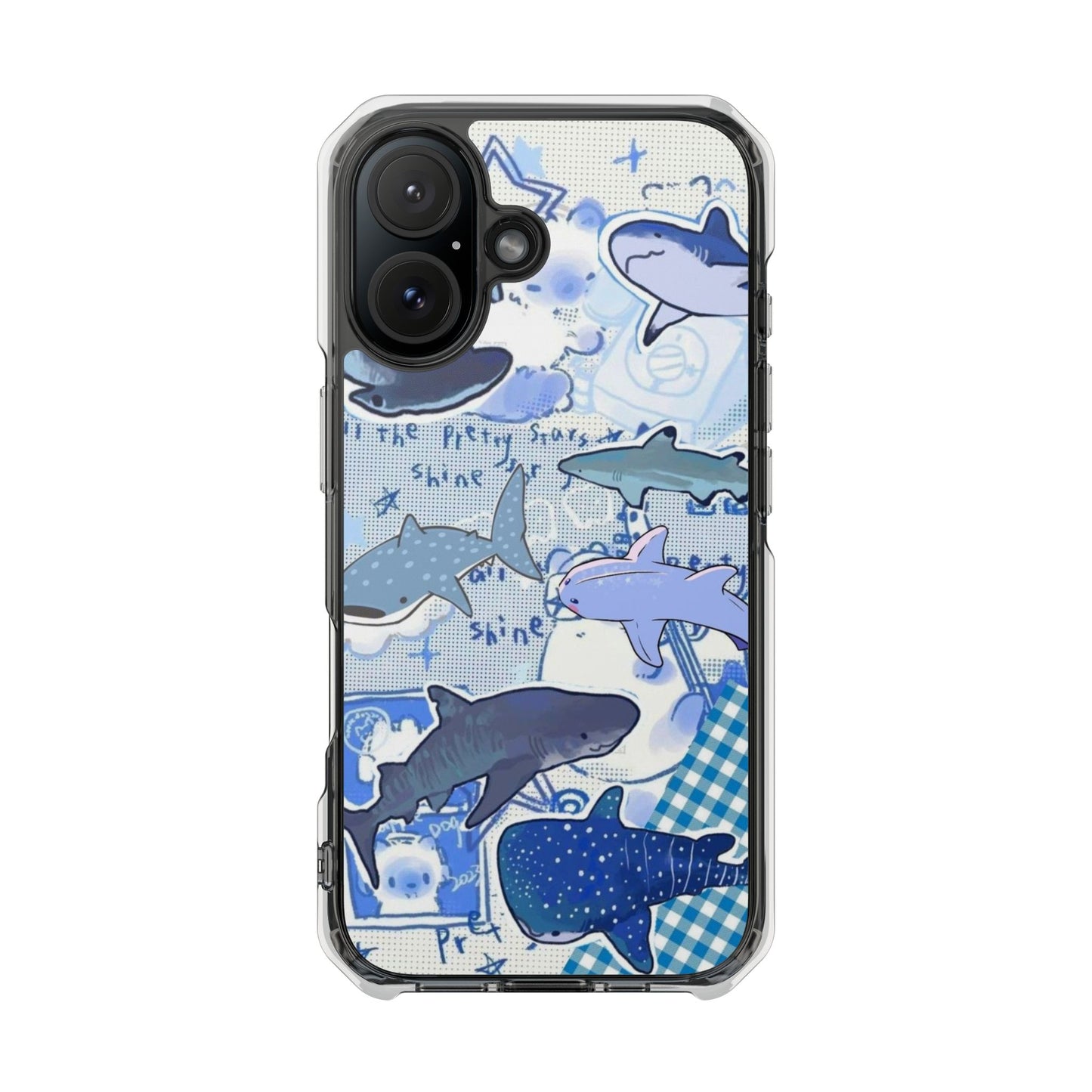 Shark Collage Magnetic Clear Impact Cases