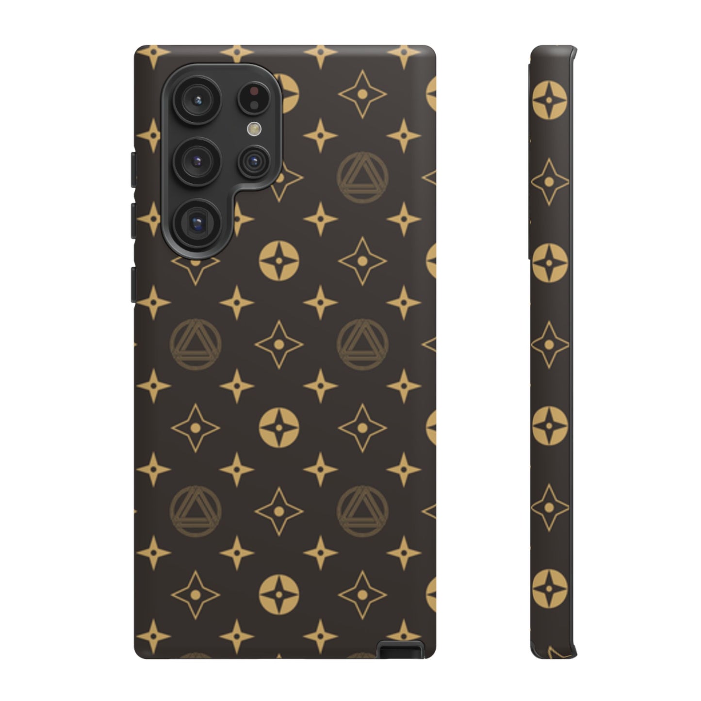 Stylish Phone Case with Abstract Gold Pattern