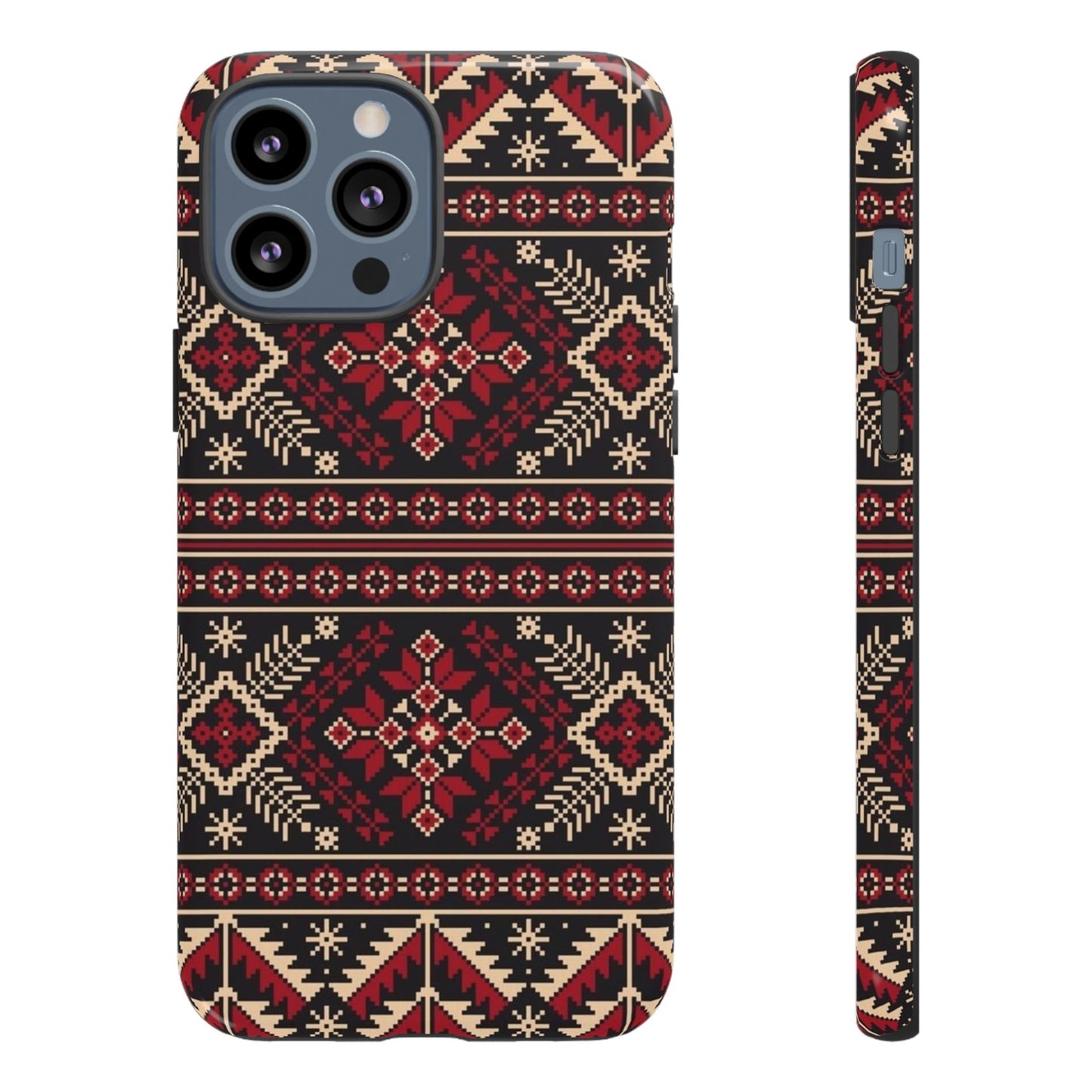 Palestinian Tatreez Black/Red/White