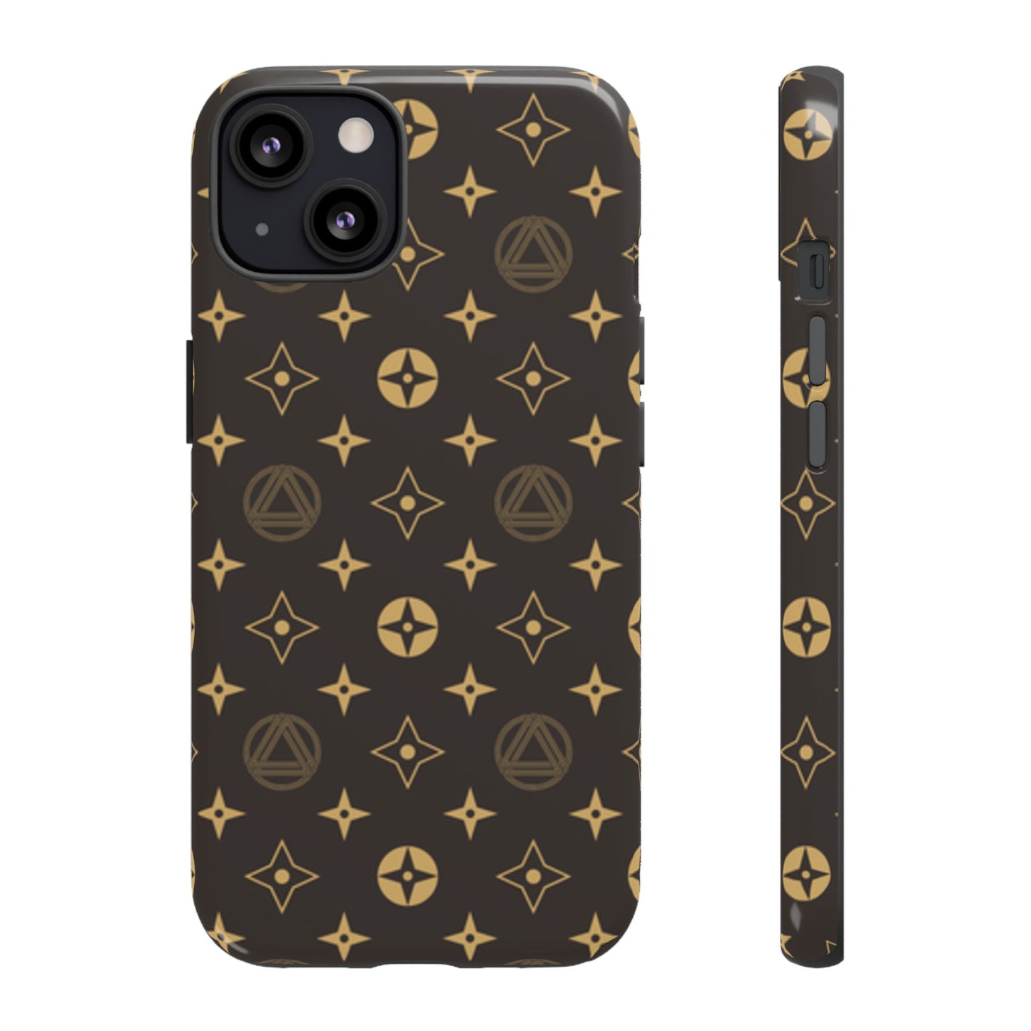 Stylish Phone Case with Abstract Gold Pattern