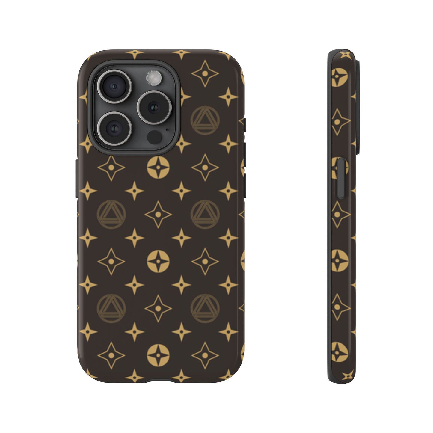 Stylish Phone Case with Abstract Gold Pattern