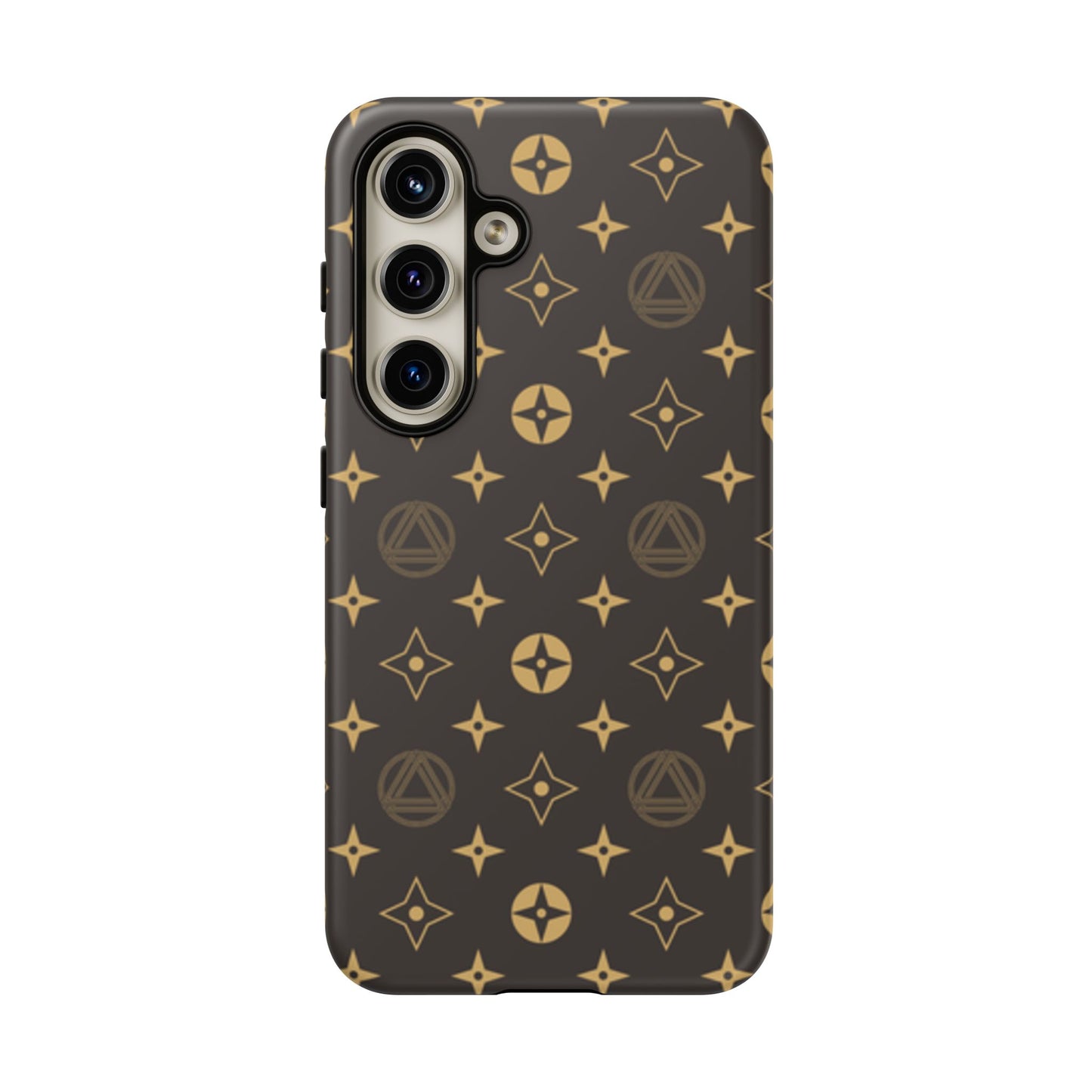 Stylish Phone Case with Abstract Gold Pattern