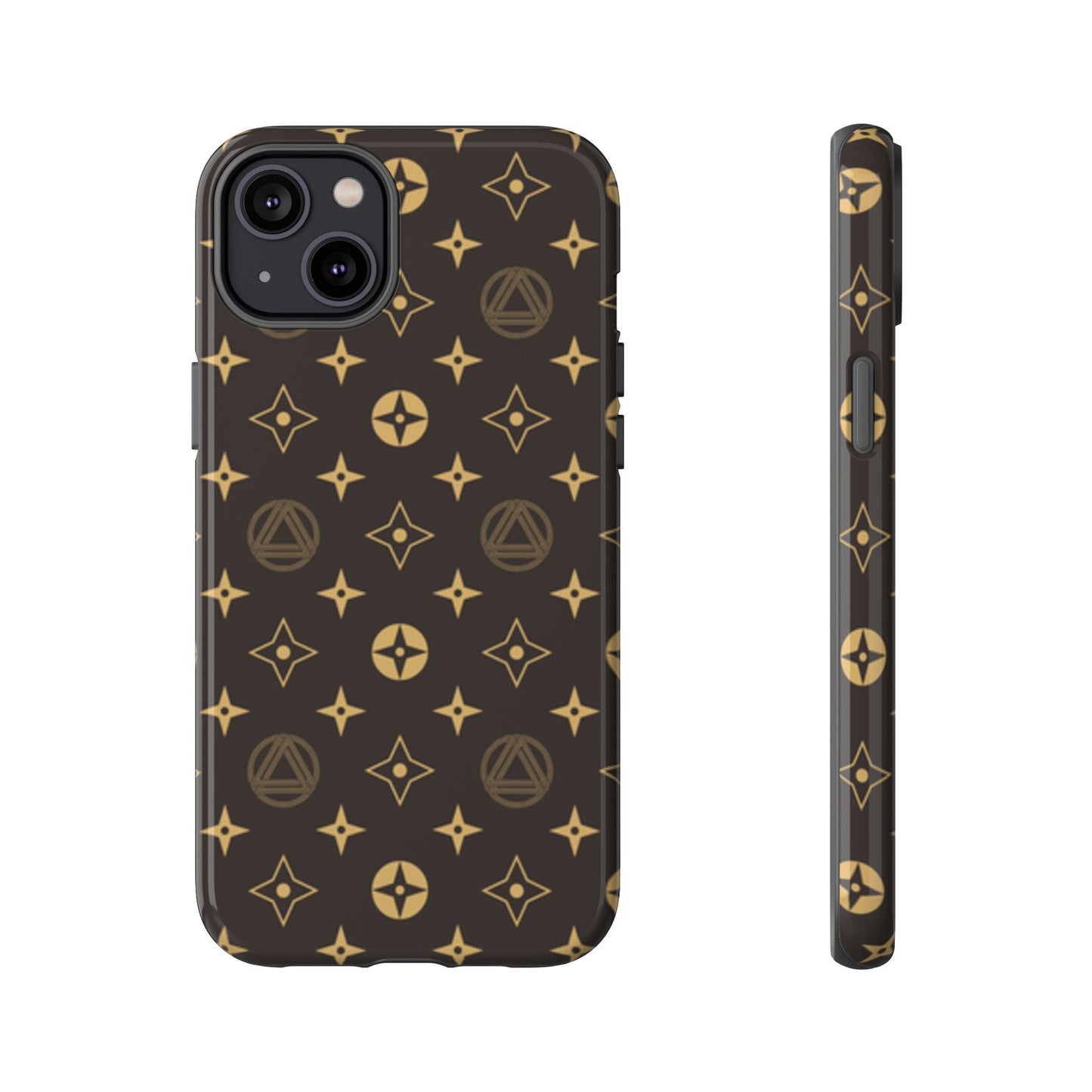 Stylish Phone Case with Abstract Gold Pattern