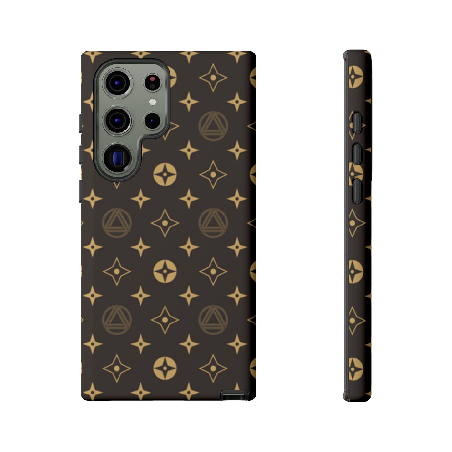 Stylish Phone Case with Abstract Gold Pattern