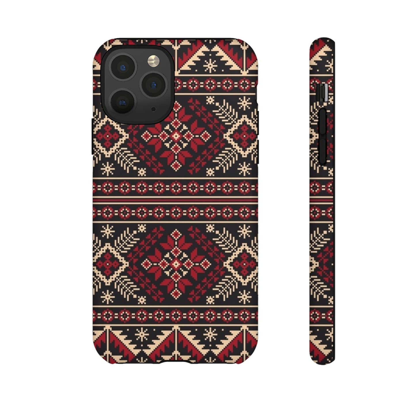Palestinian Tatreez Black/Red/White