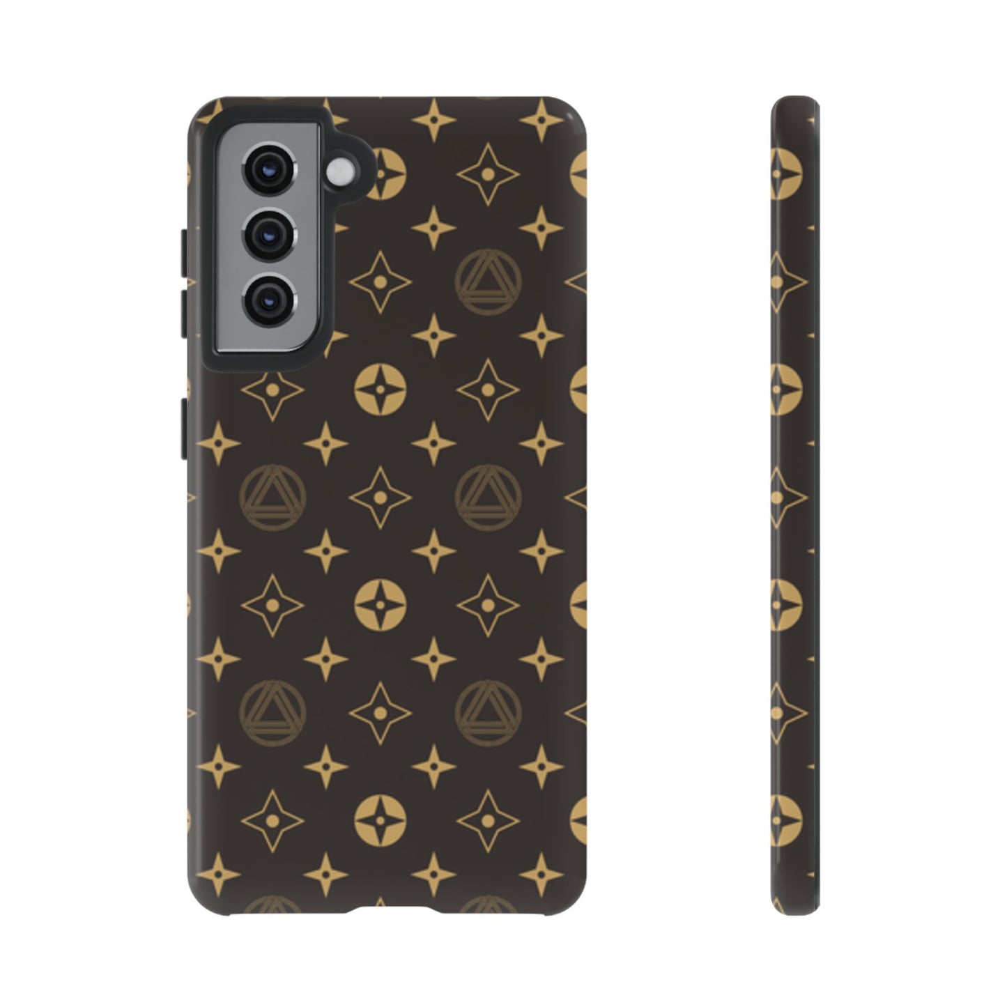 Stylish Phone Case with Abstract Gold Pattern