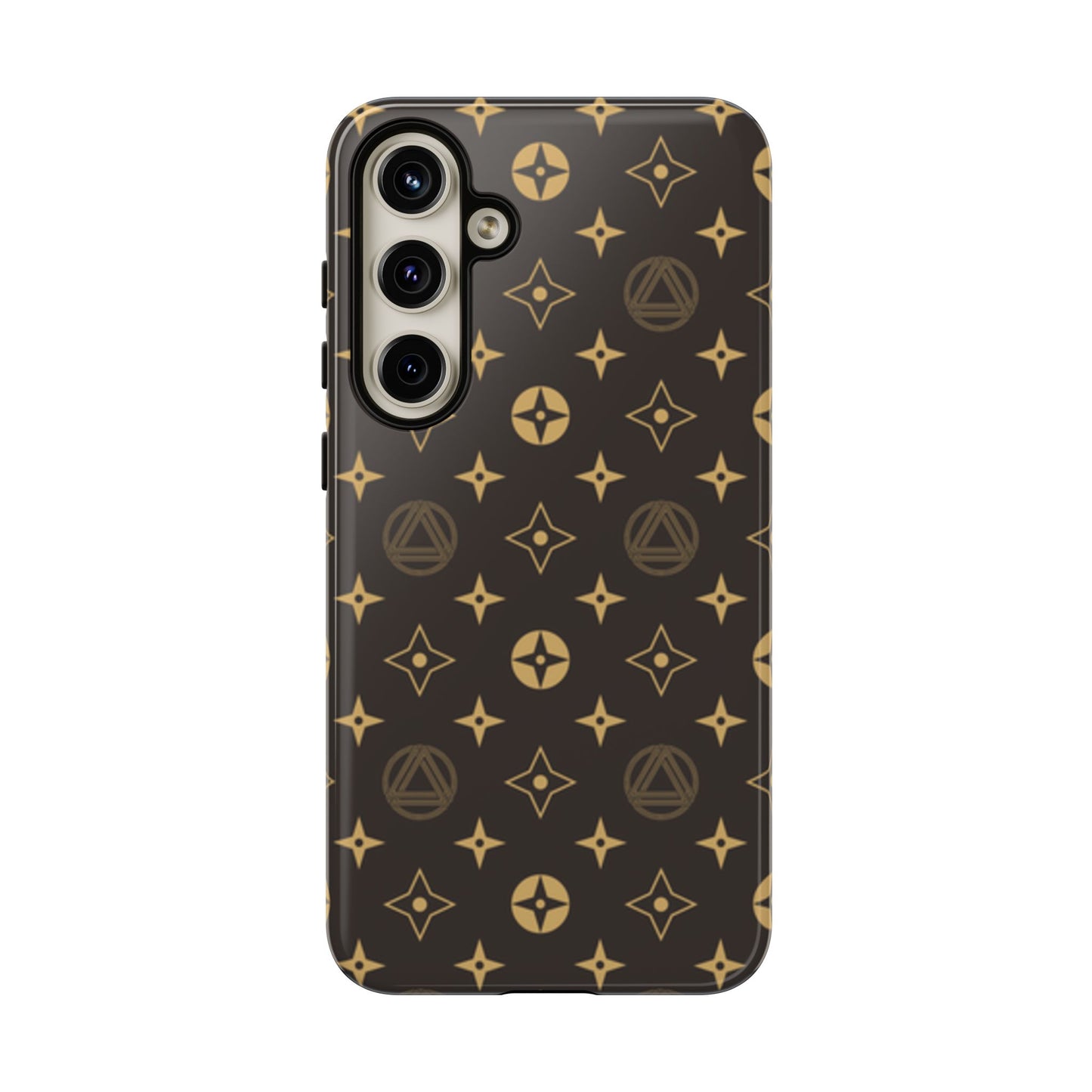 Stylish Phone Case with Abstract Gold Pattern