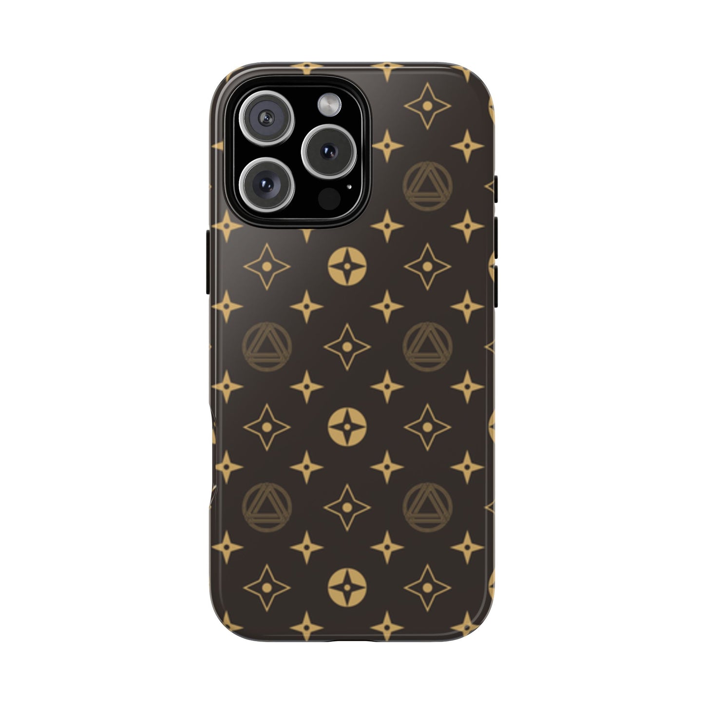 Stylish Phone Case with Abstract Gold Pattern