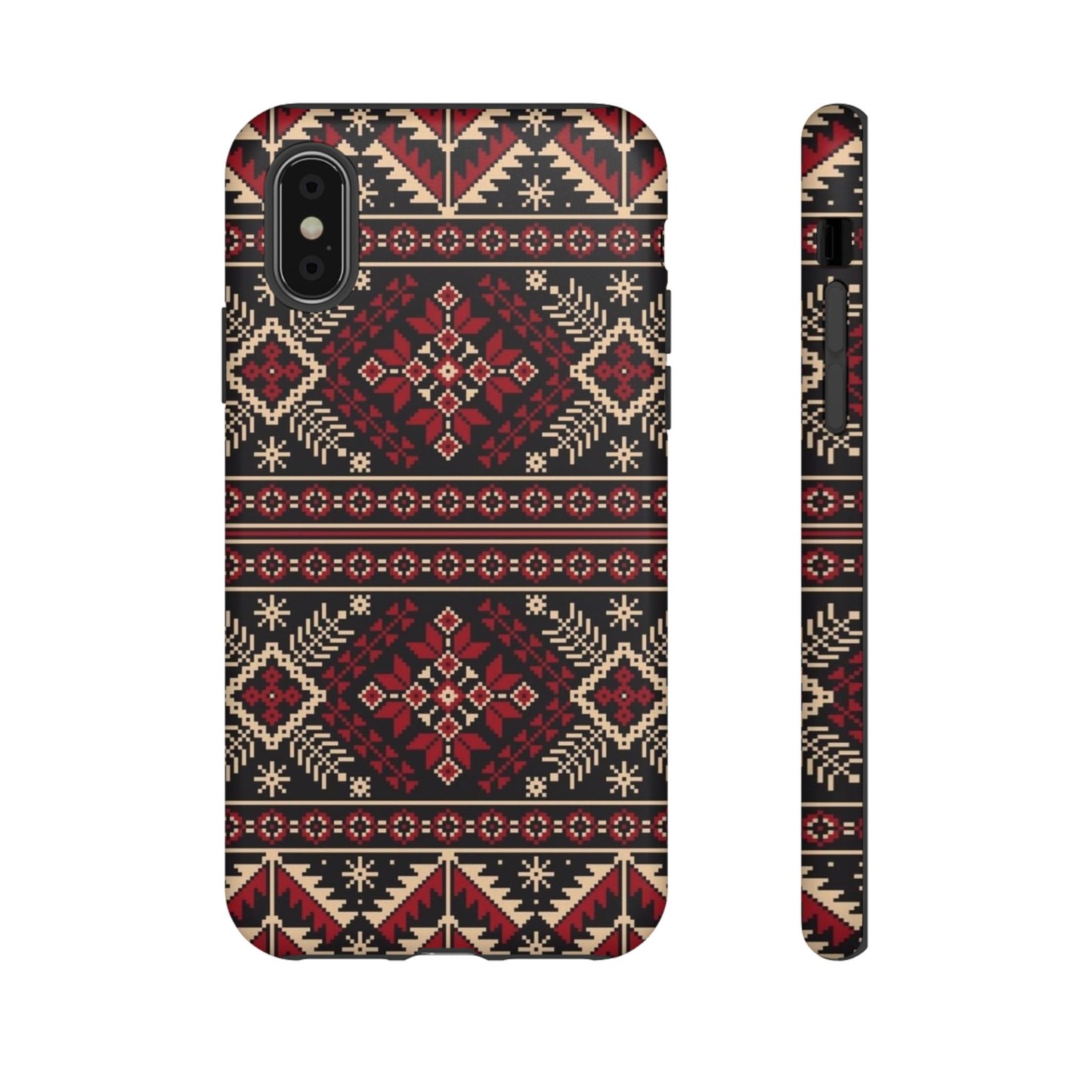 Palestinian Tatreez Black/Red/White