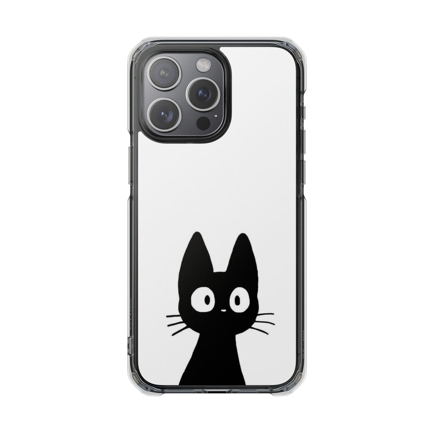 Cat-Themed Magnetic Clear Phone Case