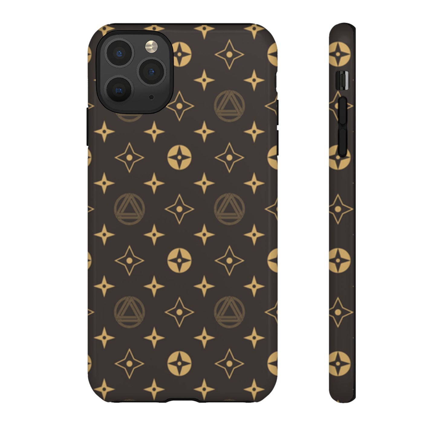 Stylish Phone Case with Abstract Gold Pattern