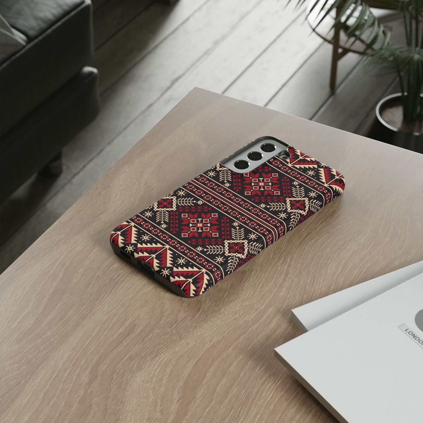 Palestinian Tatreez Black/Red/White