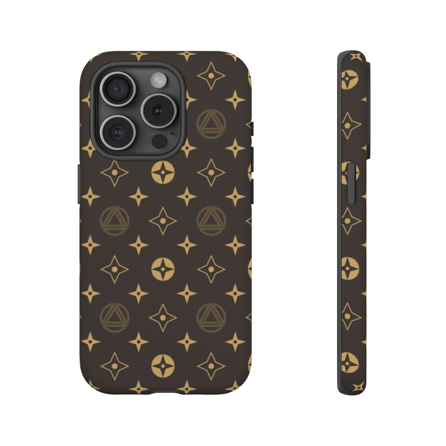 Stylish Phone Case with Abstract Gold Pattern