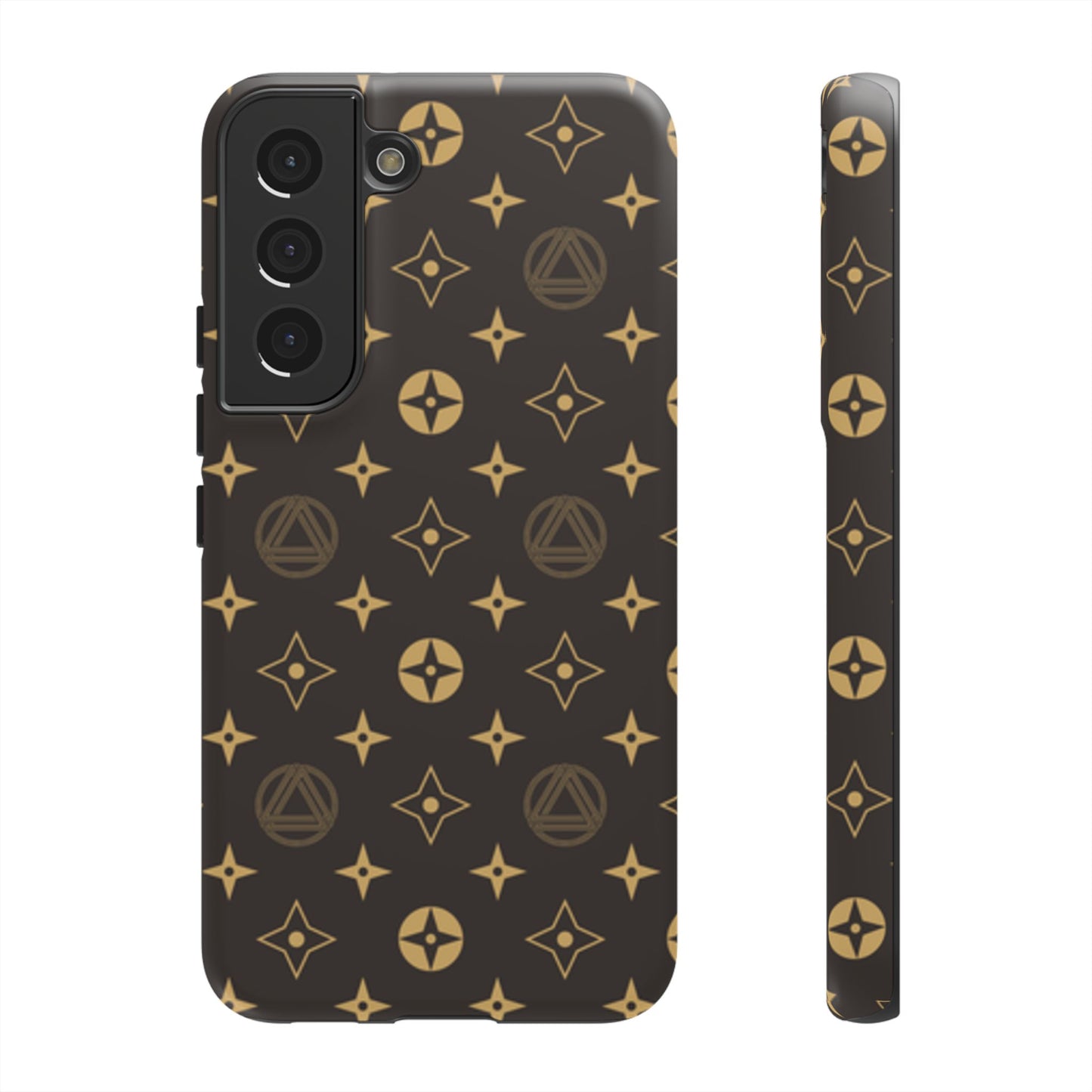 Stylish Phone Case with Abstract Gold Pattern