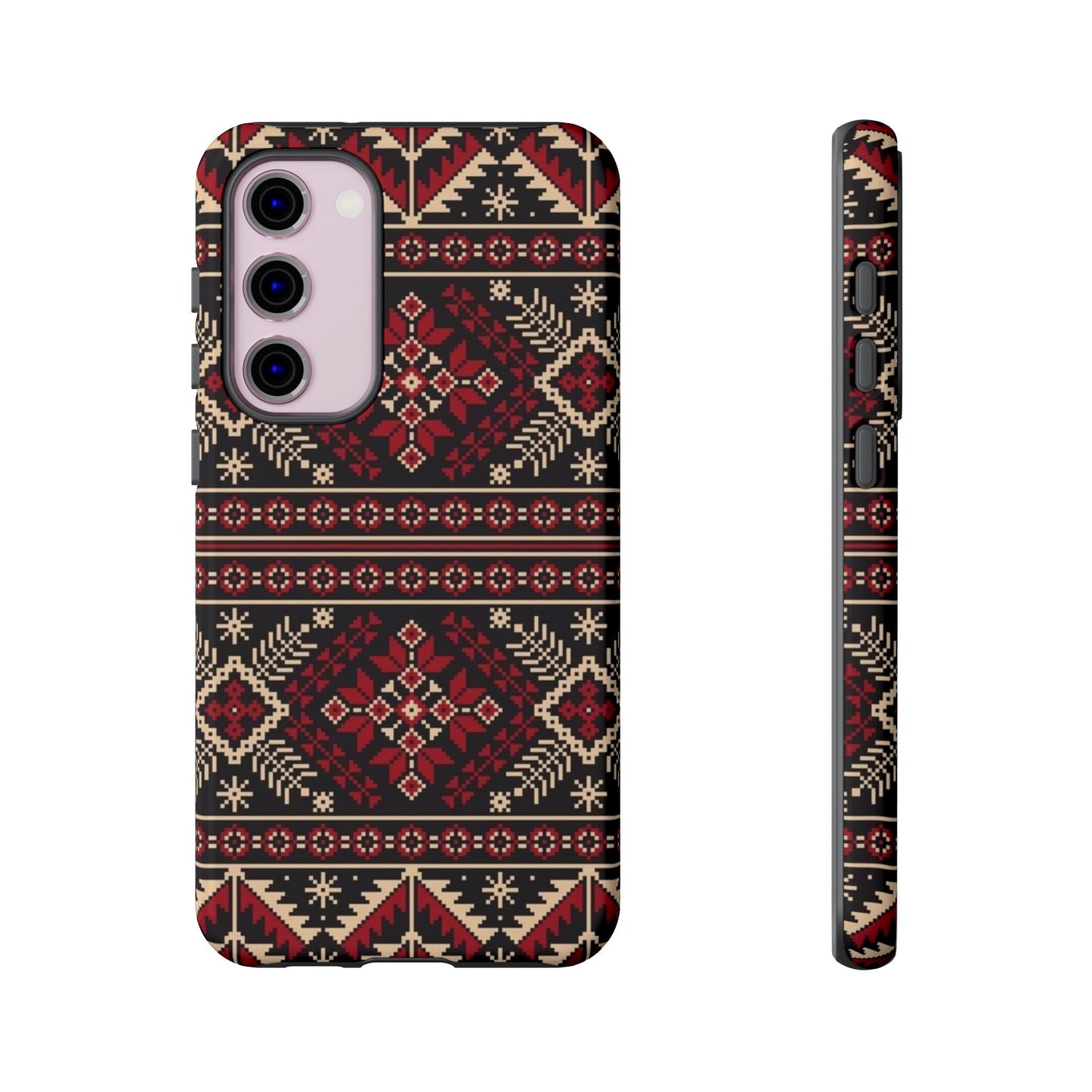 Palestinian Tatreez Black/Red/White