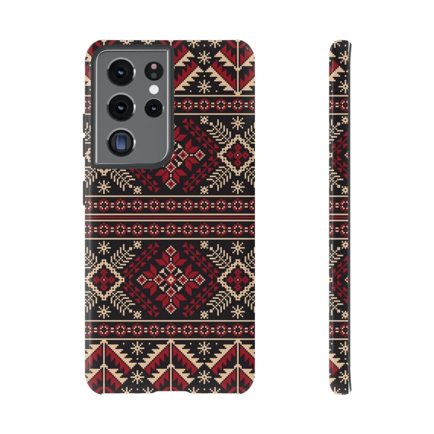 Palestinian Tatreez Black/Red/White