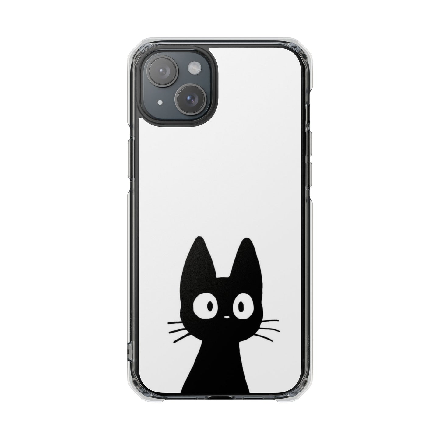 Cat-Themed Magnetic Clear Phone Case