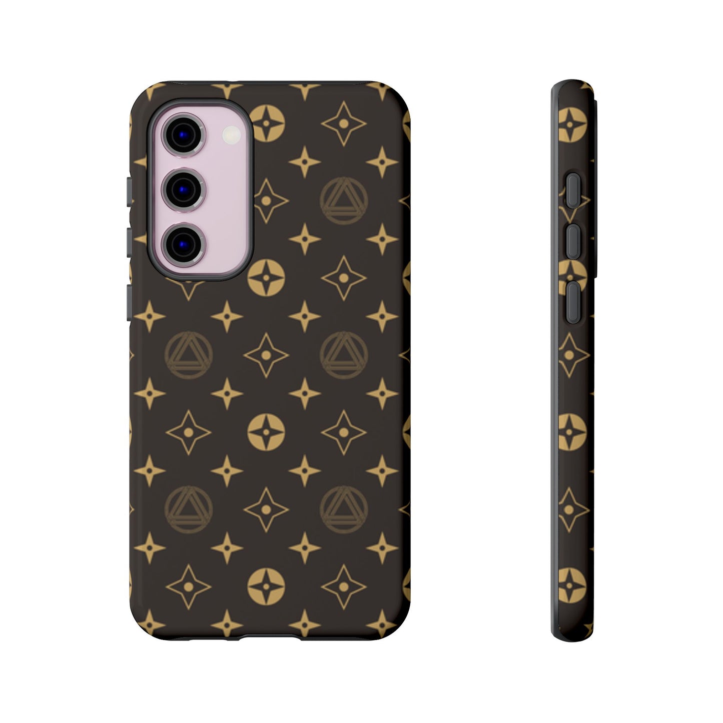 Stylish Phone Case with Abstract Gold Pattern