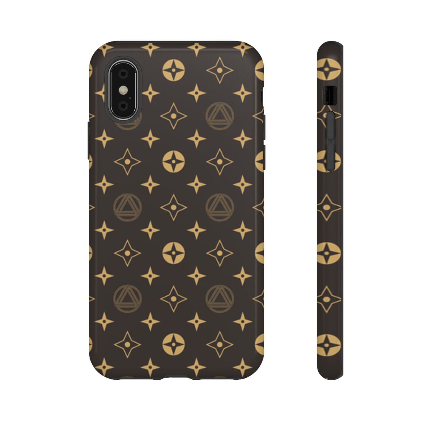 Stylish Phone Case with Abstract Gold Pattern
