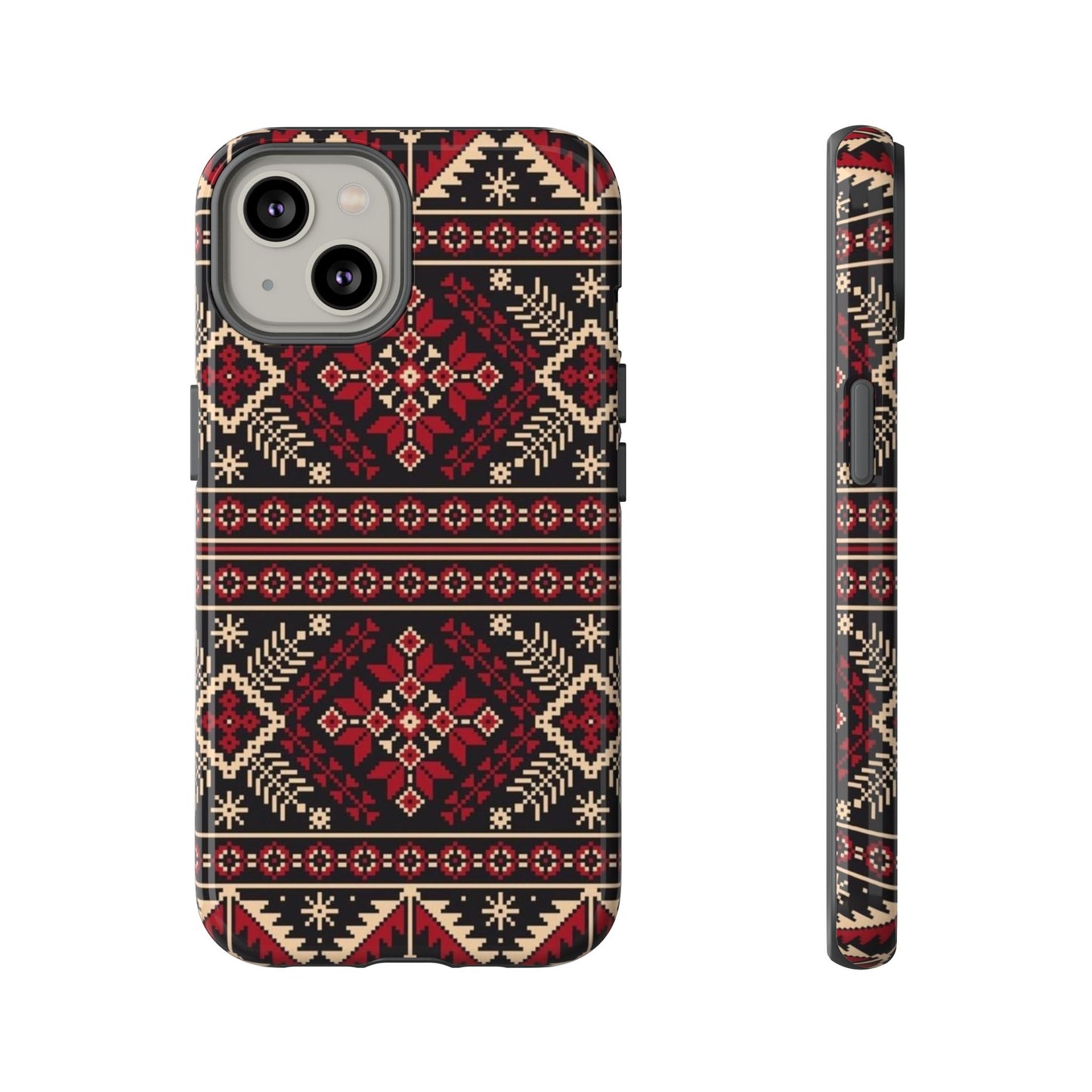 Palestinian Tatreez Black/Red/White