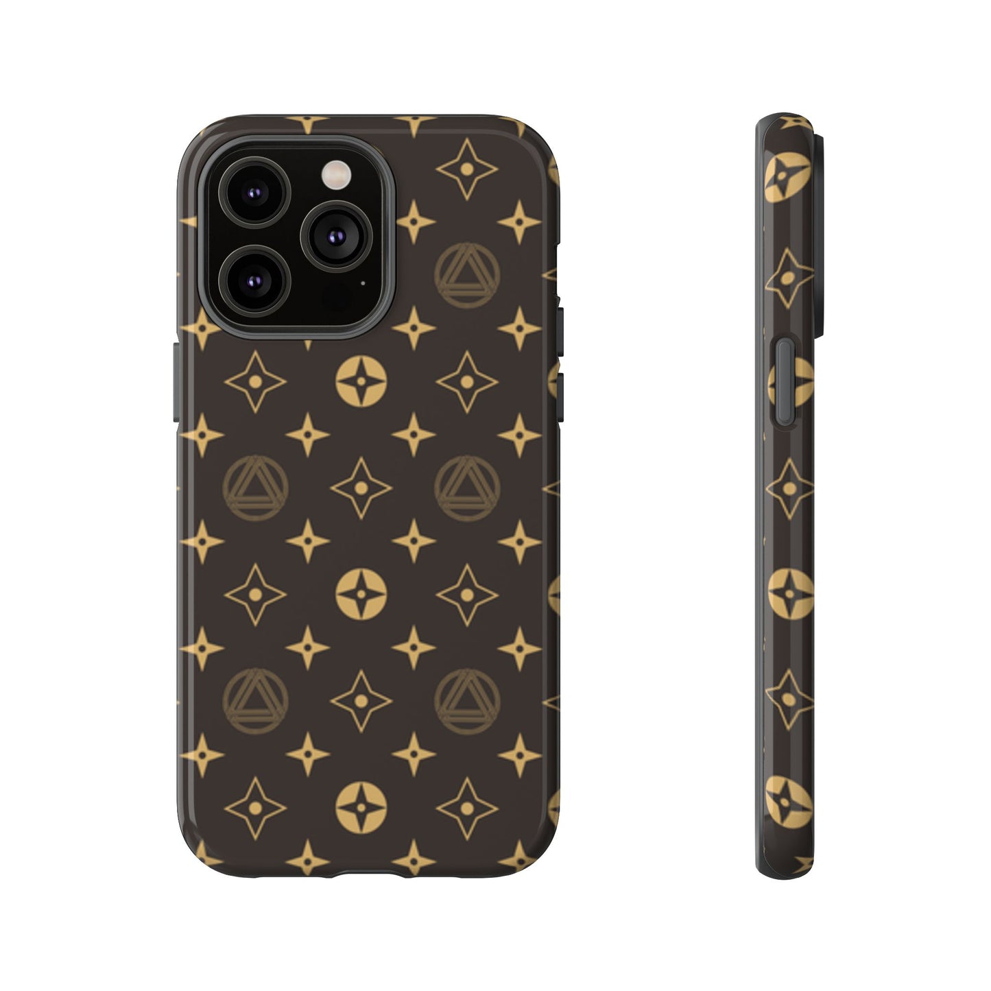 Stylish Phone Case with Abstract Gold Pattern