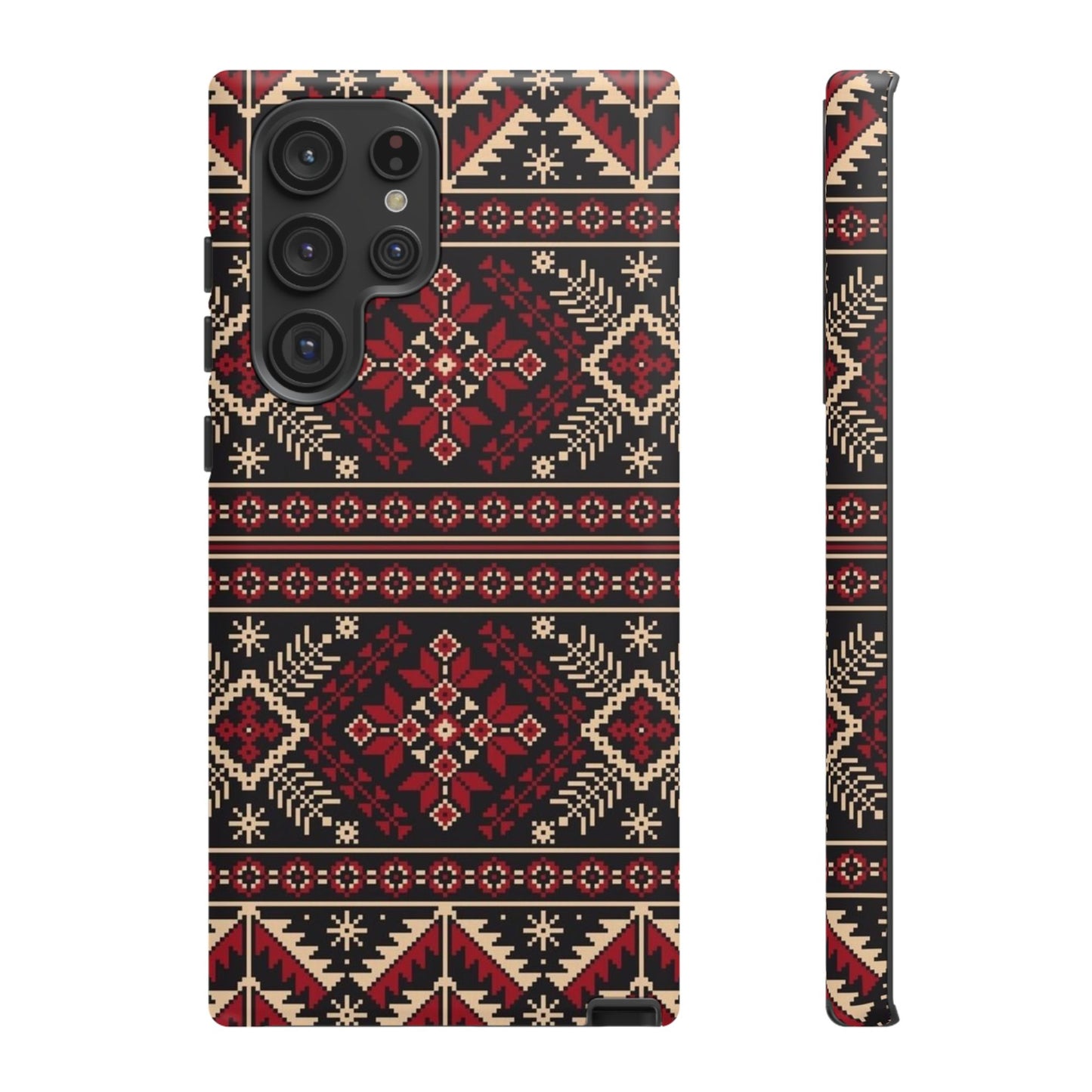 Palestinian Tatreez Black/Red/White