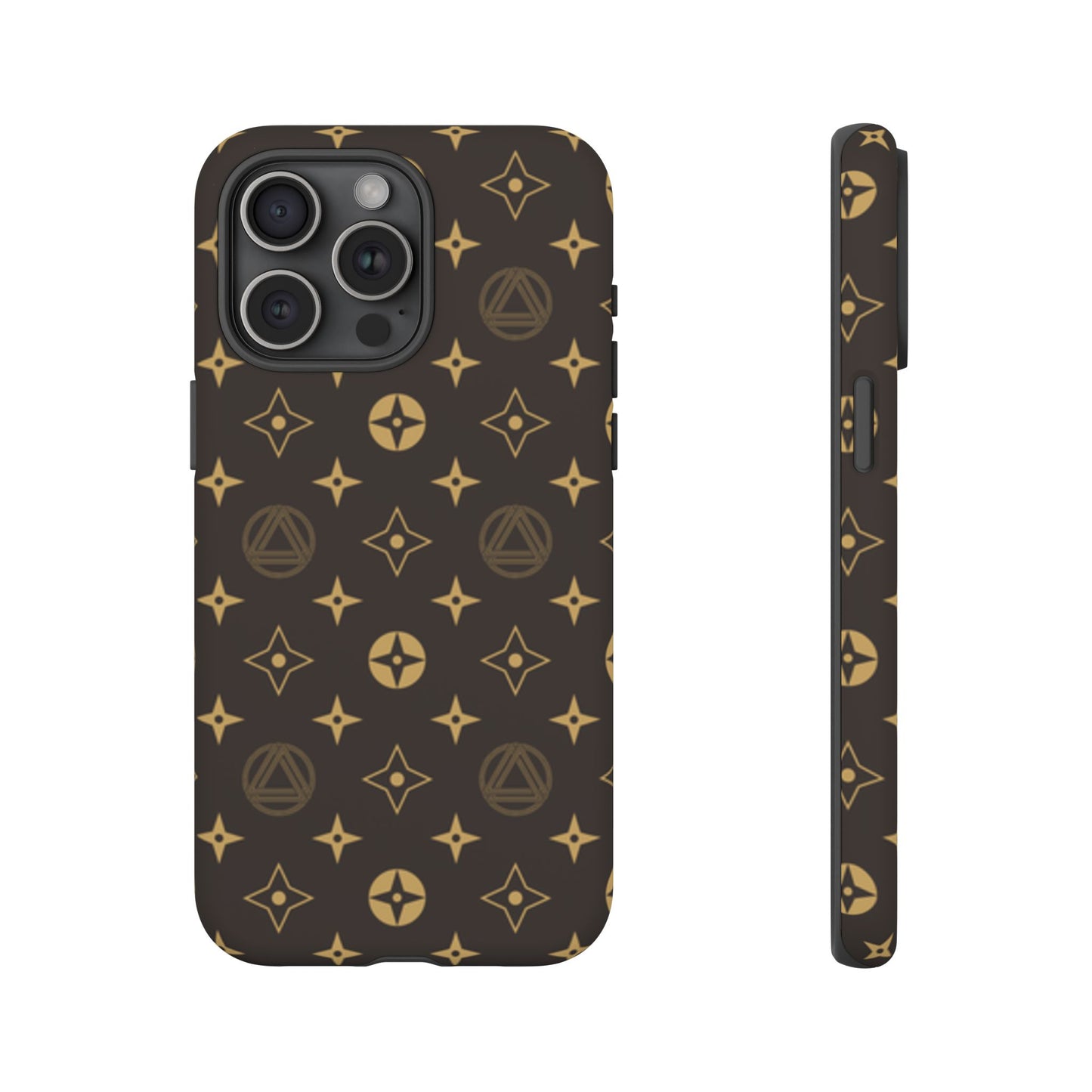 Stylish Phone Case with Abstract Gold Pattern