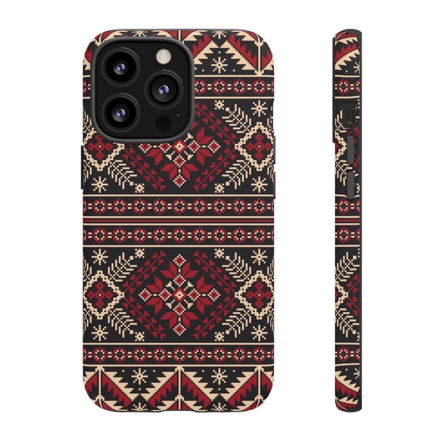 Palestinian Tatreez Black/Red/White