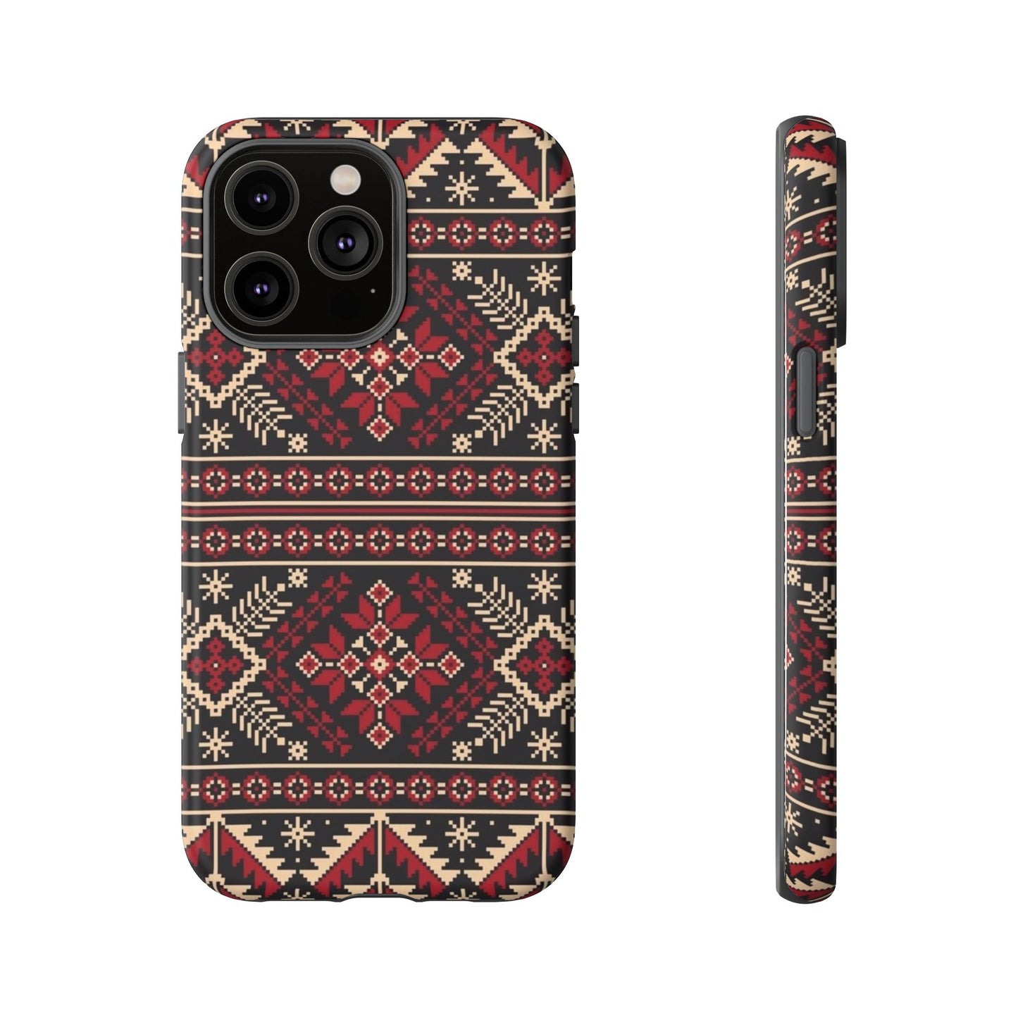 Palestinian Tatreez Black/Red/White