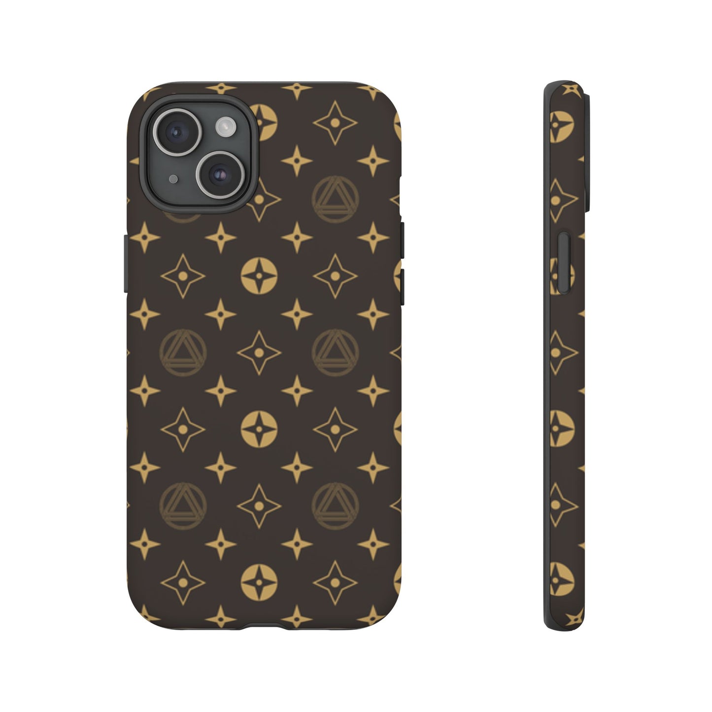 Stylish Phone Case with Abstract Gold Pattern