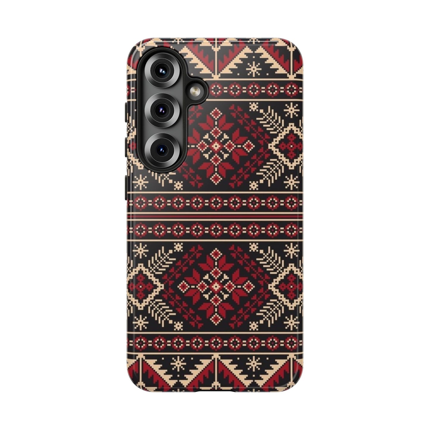 Palestinian Tatreez Black/Red/White