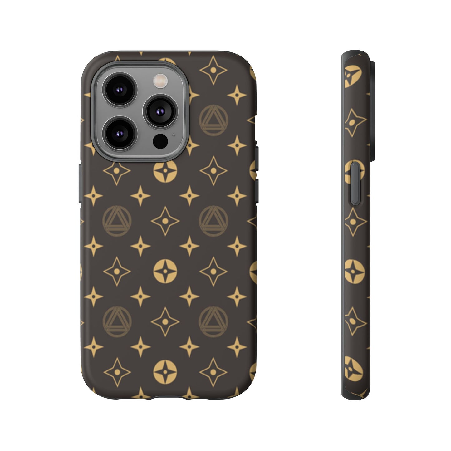 Stylish Phone Case with Abstract Gold Pattern