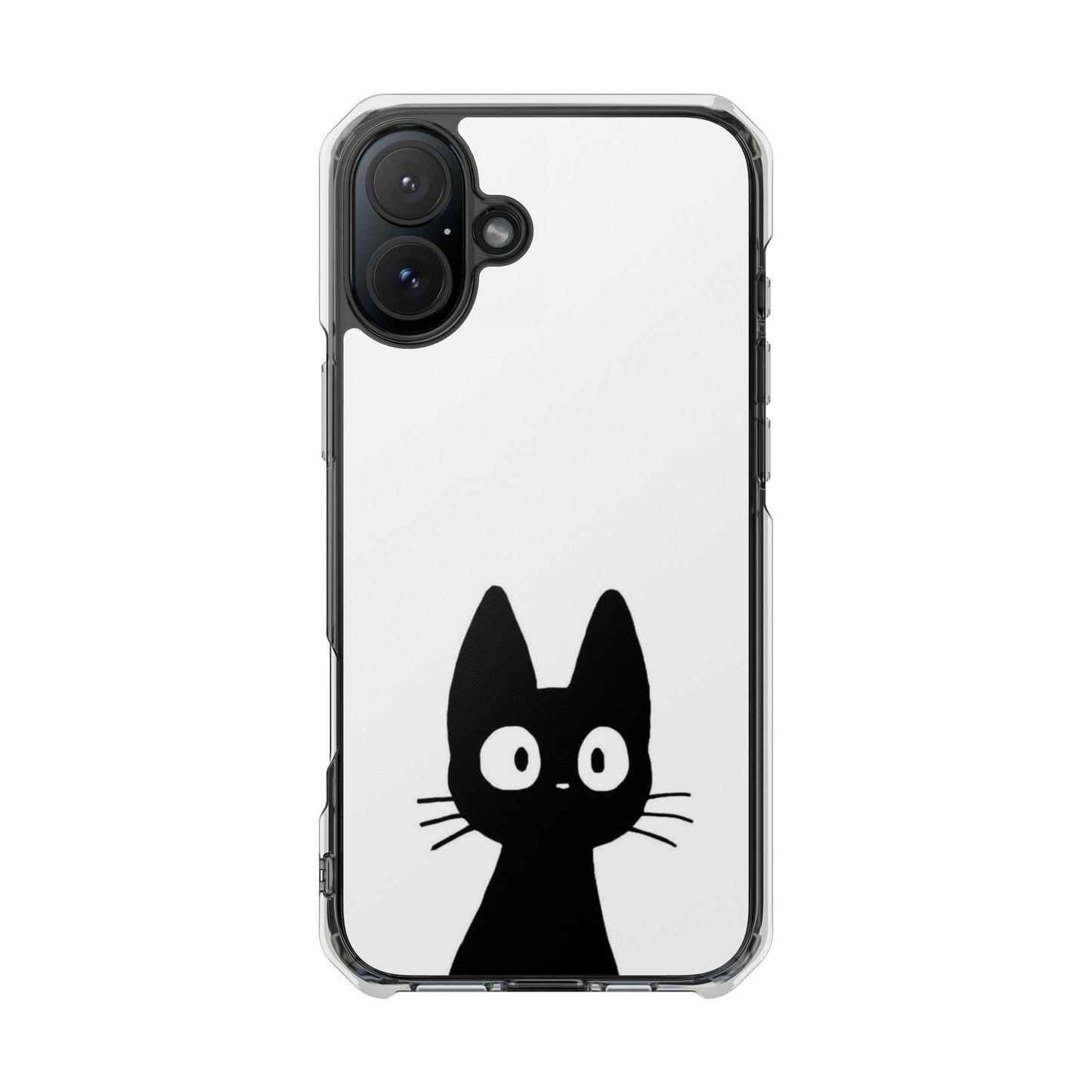 Cat-Themed Magnetic Clear Phone Case