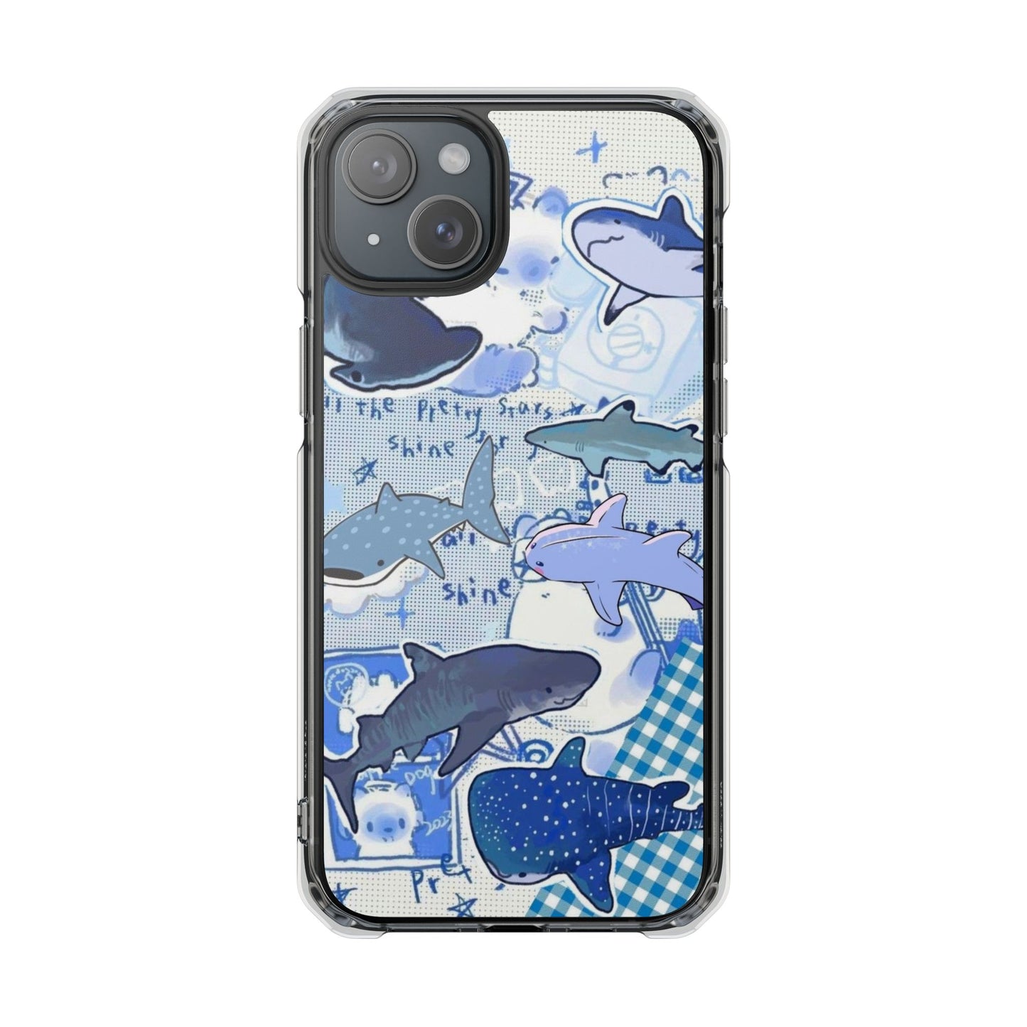 Shark Collage Magnetic Clear Impact Cases