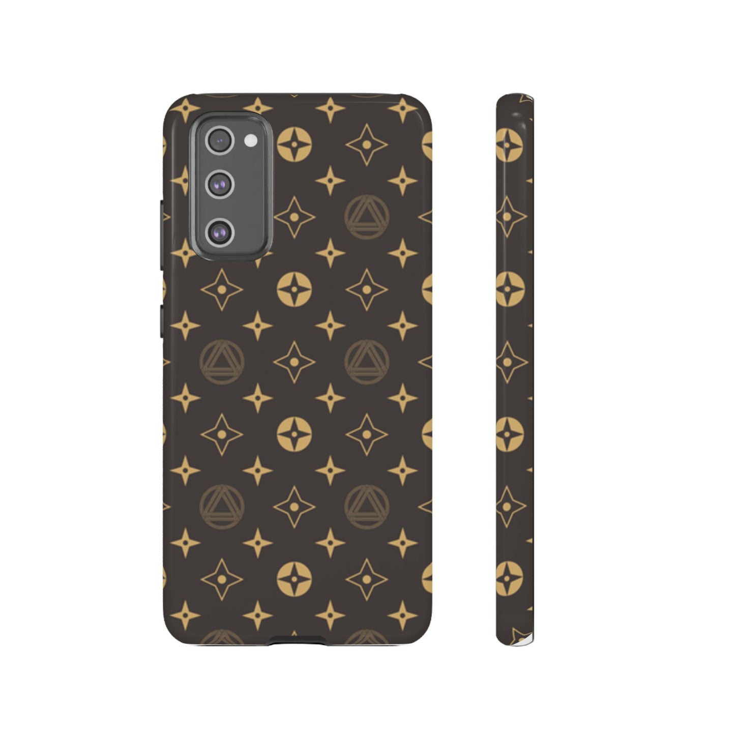 Stylish Phone Case with Abstract Gold Pattern