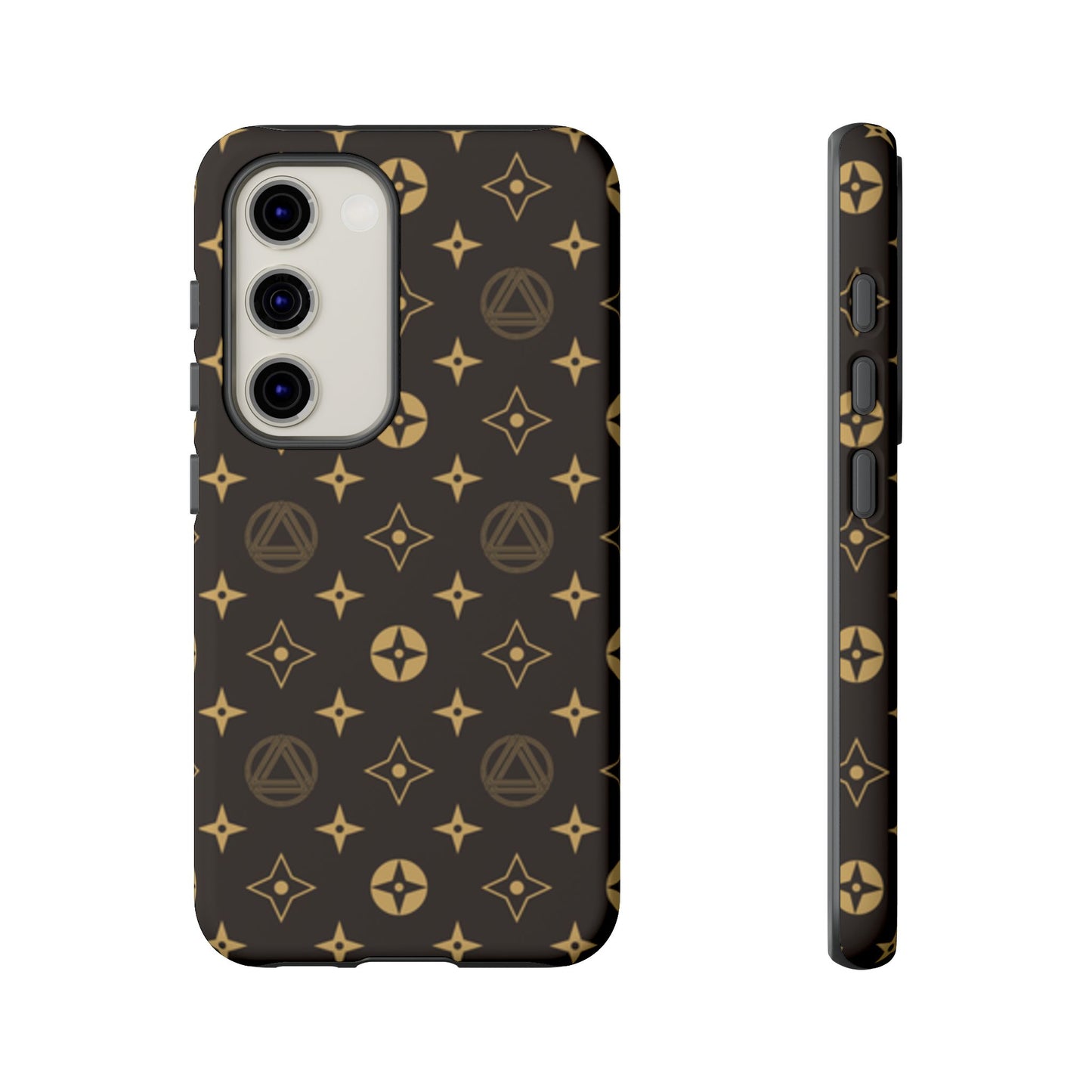 Stylish Phone Case with Abstract Gold Pattern
