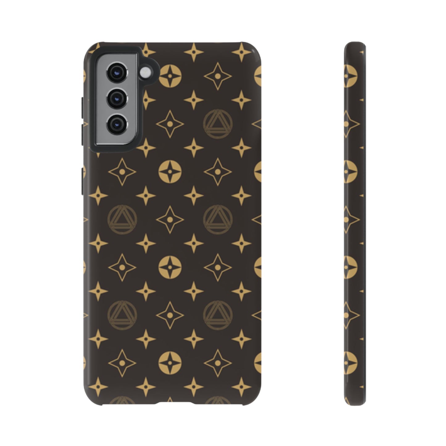Stylish Phone Case with Abstract Gold Pattern