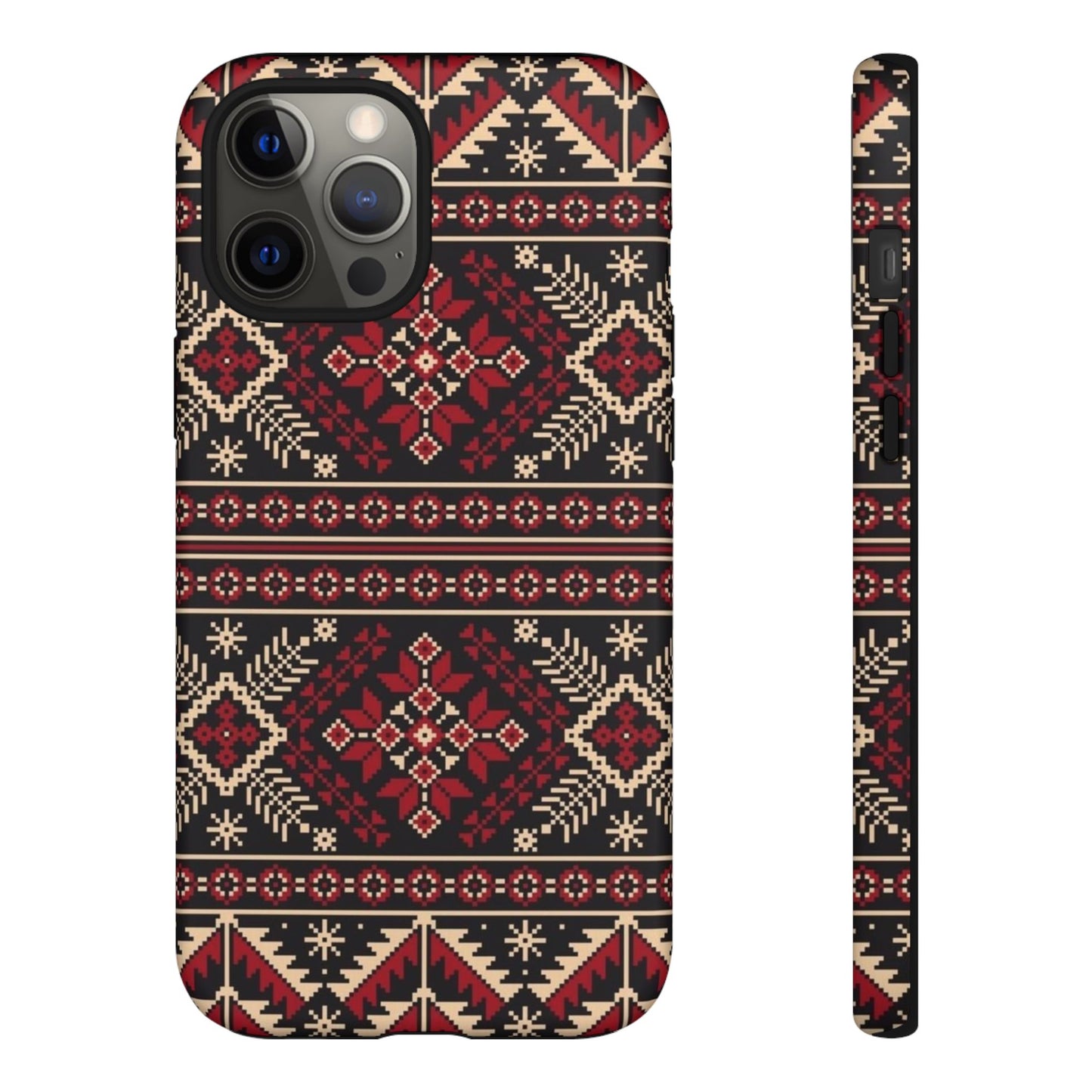 Palestinian Tatreez Black/Red/White