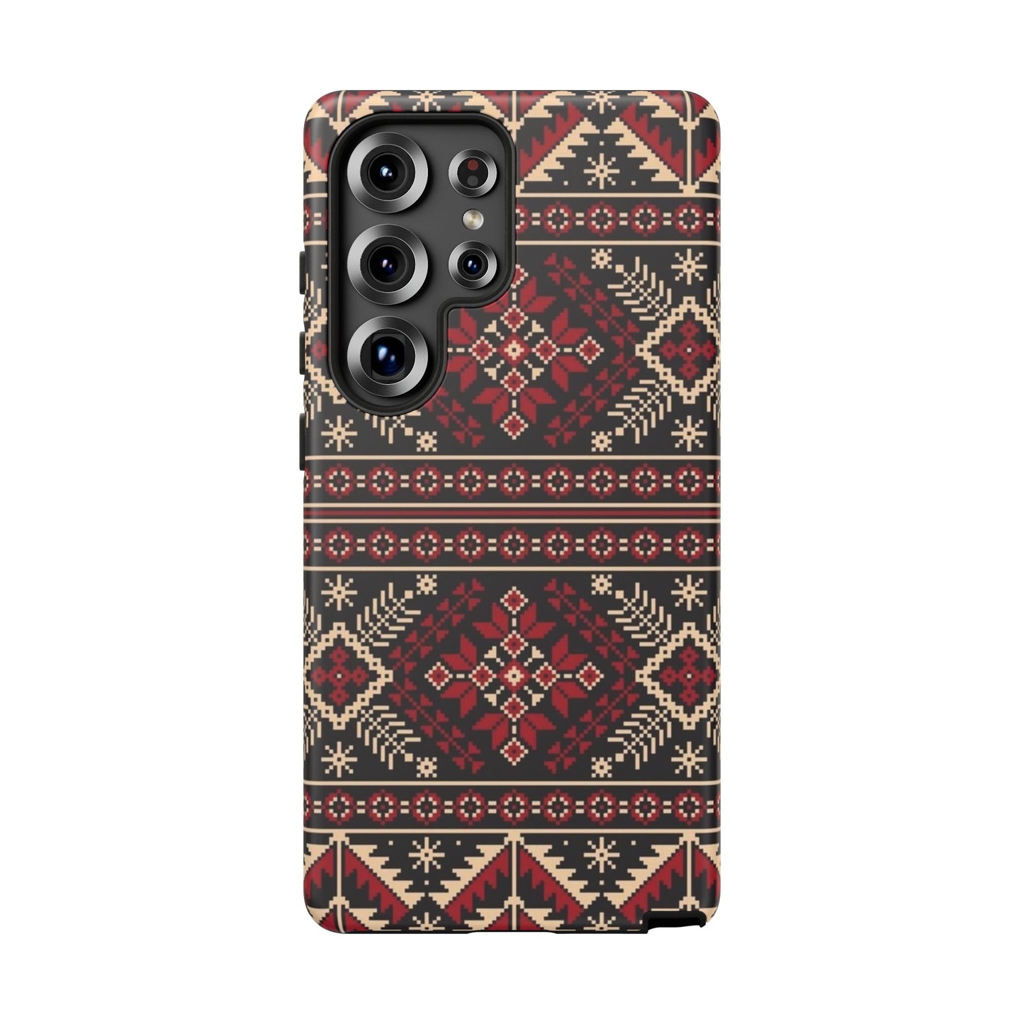 Palestinian Tatreez Black/Red/White