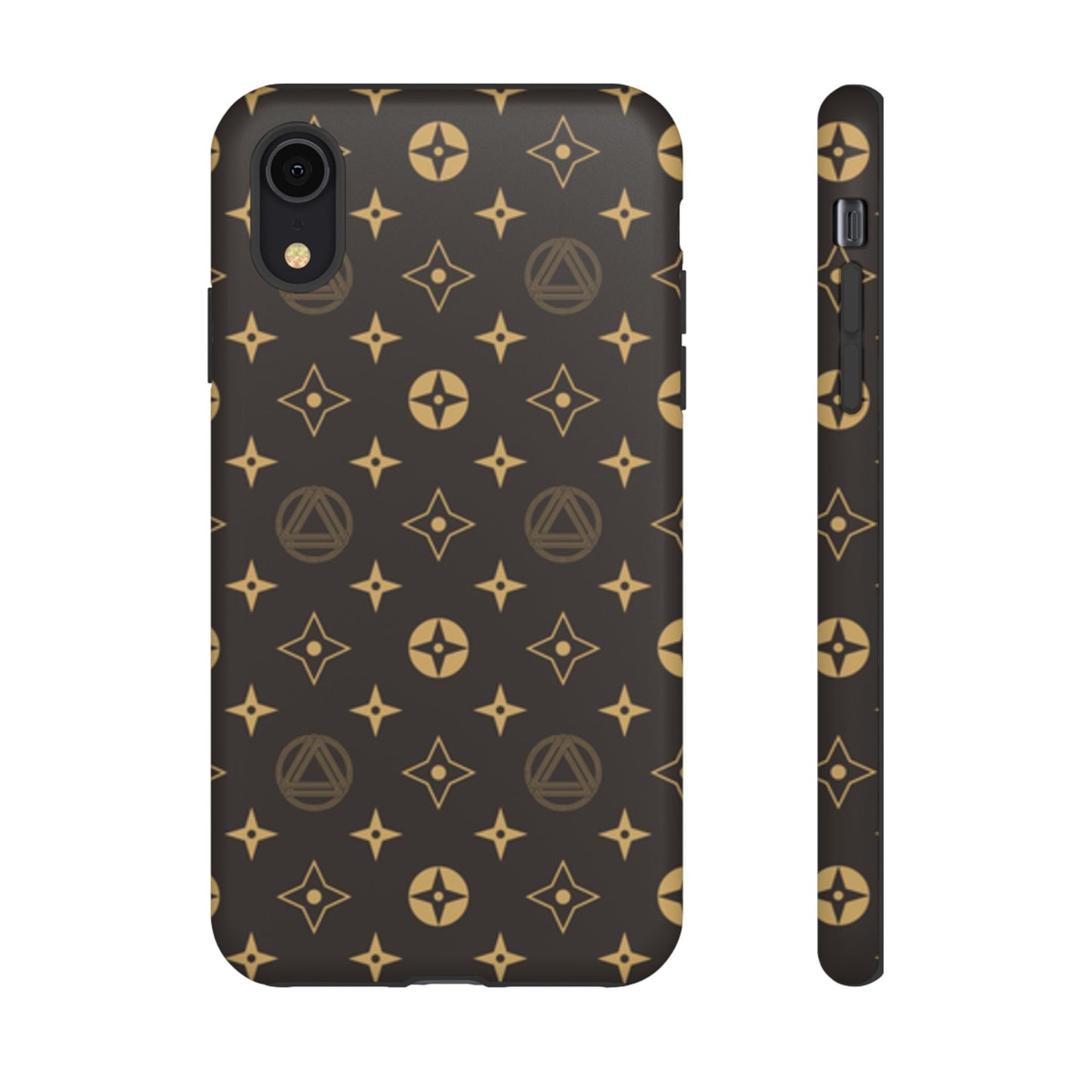 Stylish Phone Case with Abstract Gold Pattern
