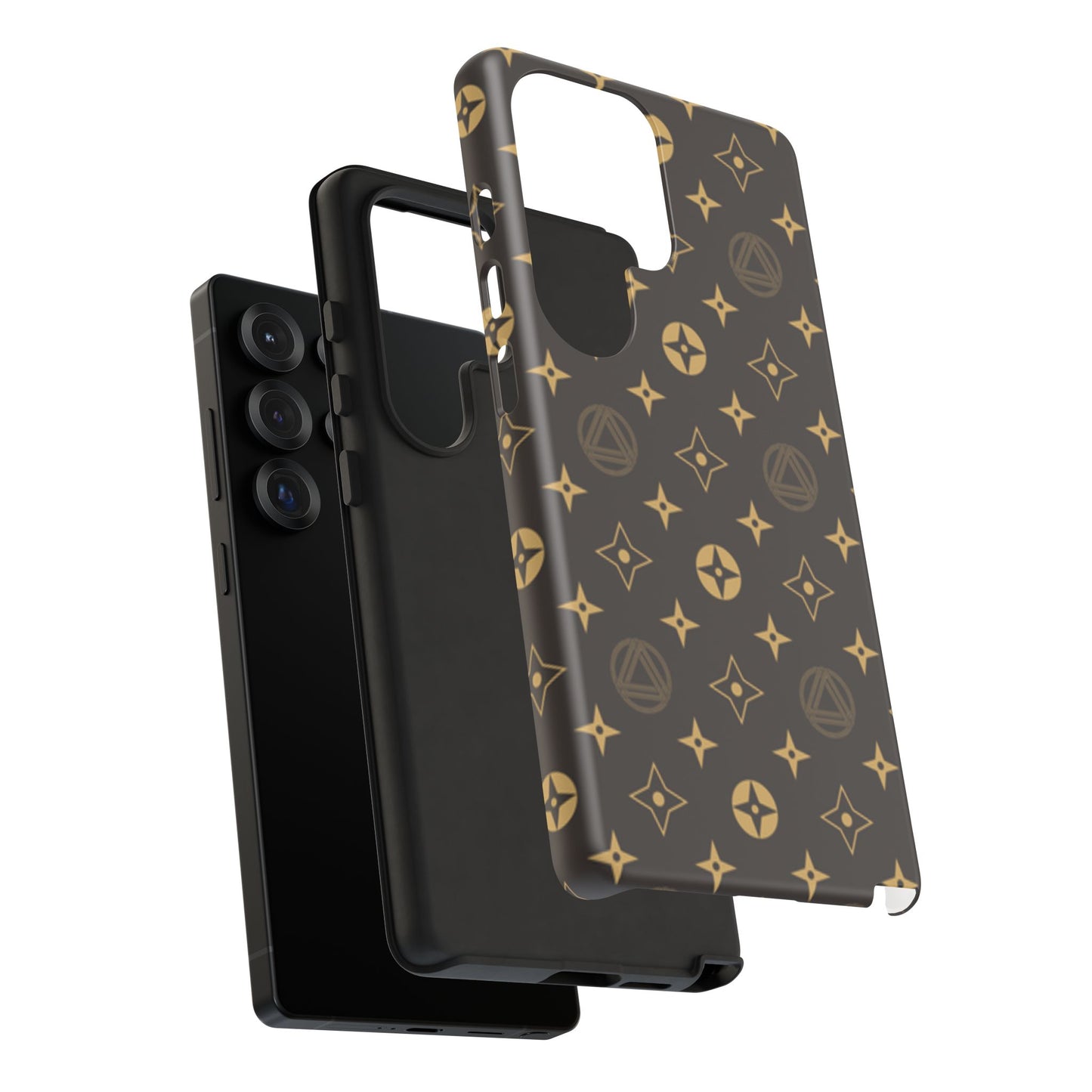 Stylish Phone Case with Abstract Gold Pattern
