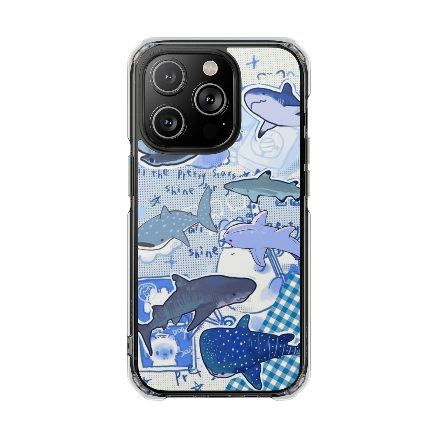 Shark Collage Magnetic Clear Impact Cases