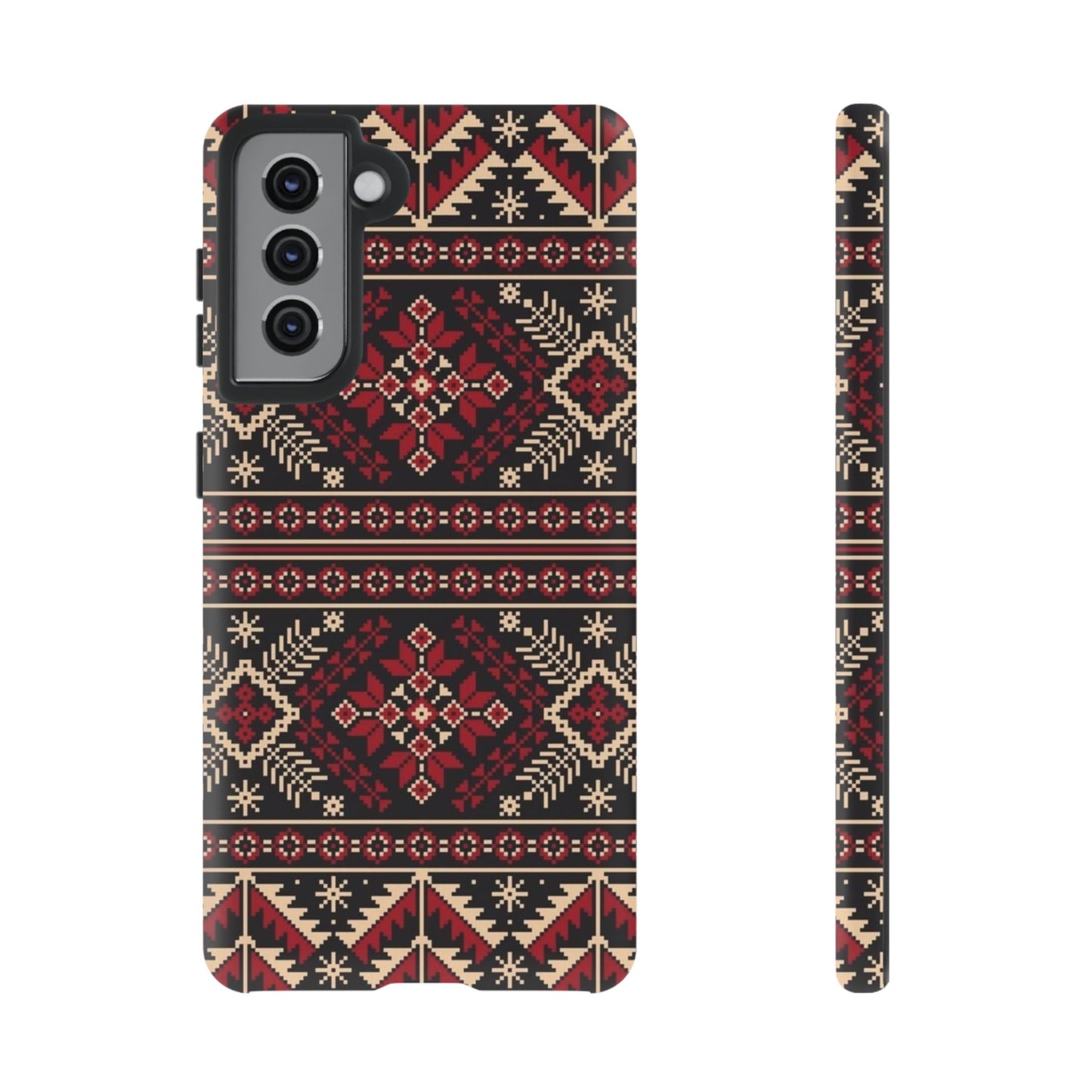 Palestinian Tatreez Black/Red/White