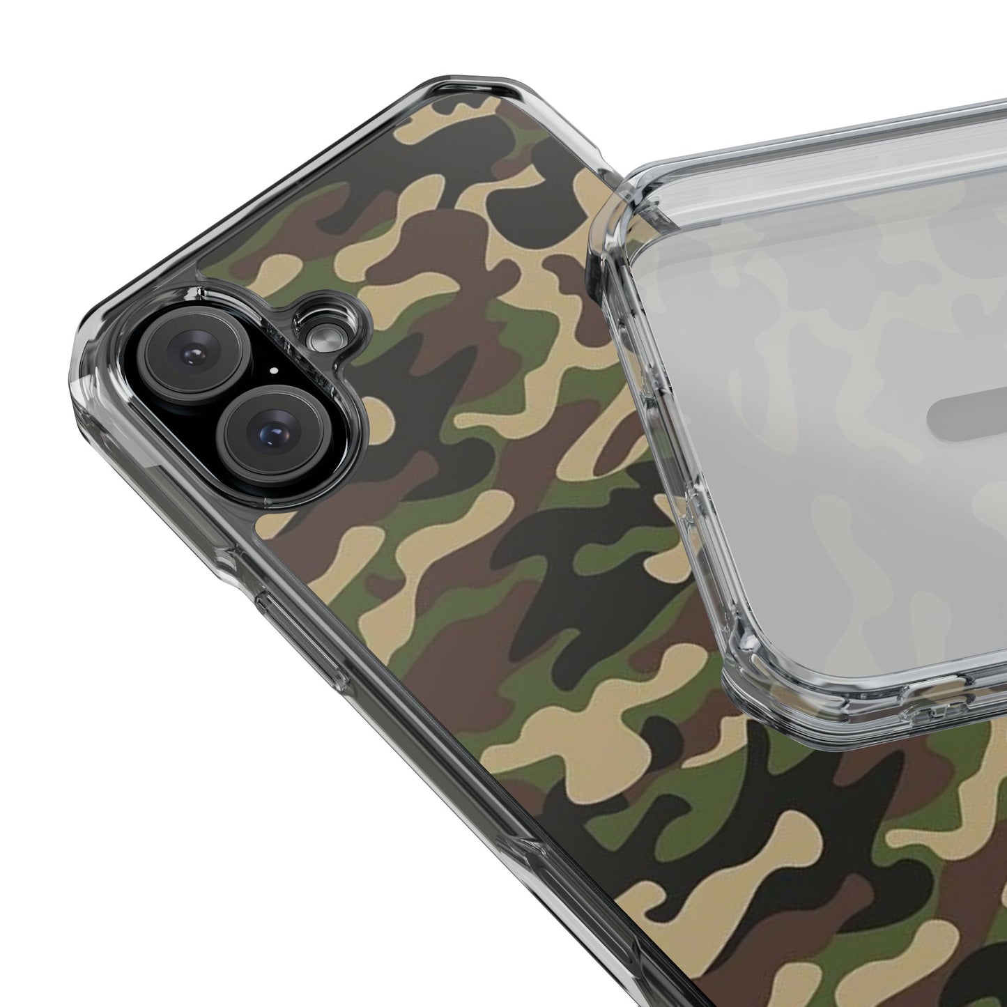 Camouflage Magnetic Clear Phone Case