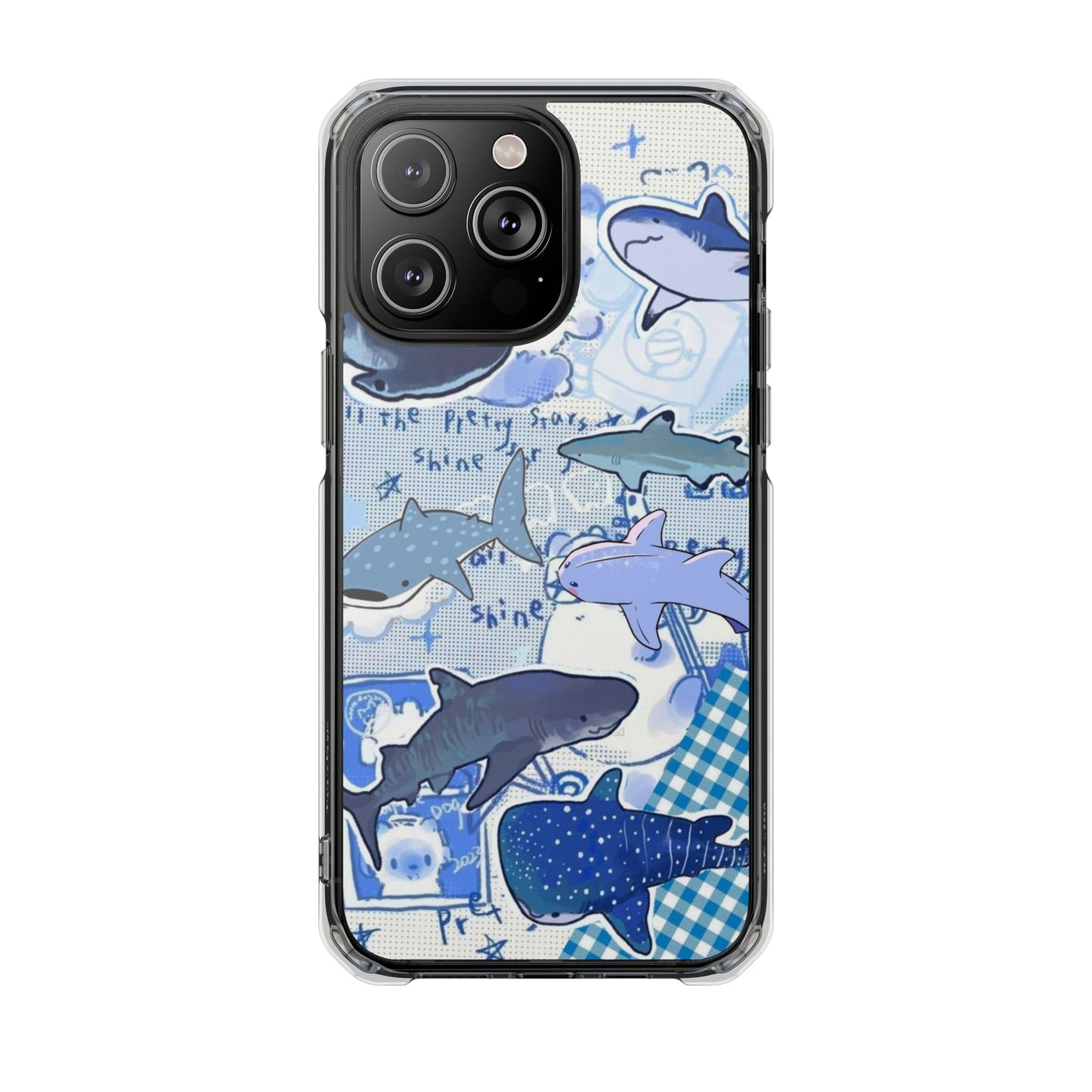 Shark Collage Magnetic Clear Impact Cases