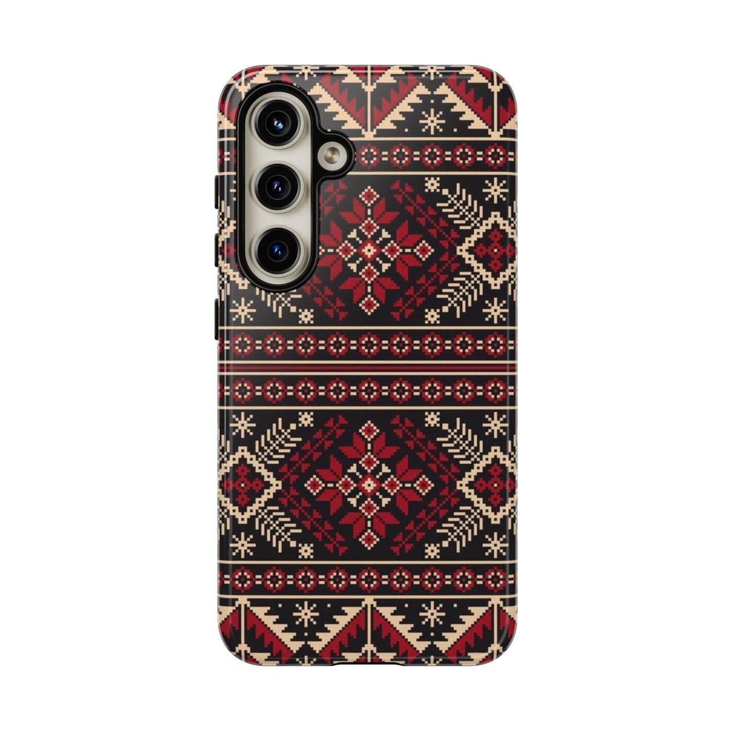 Palestinian Tatreez Black/Red/White
