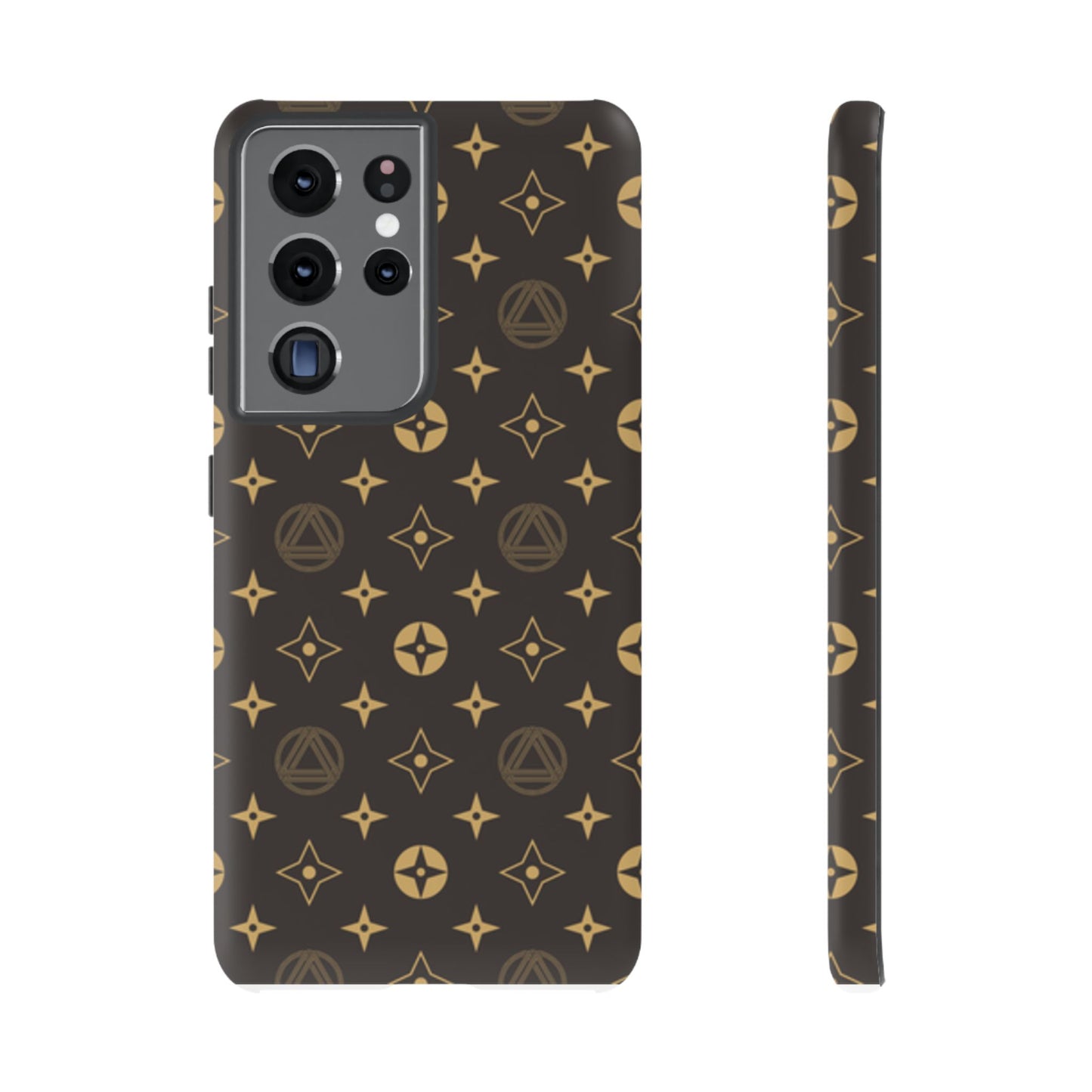 Stylish Phone Case with Abstract Gold Pattern