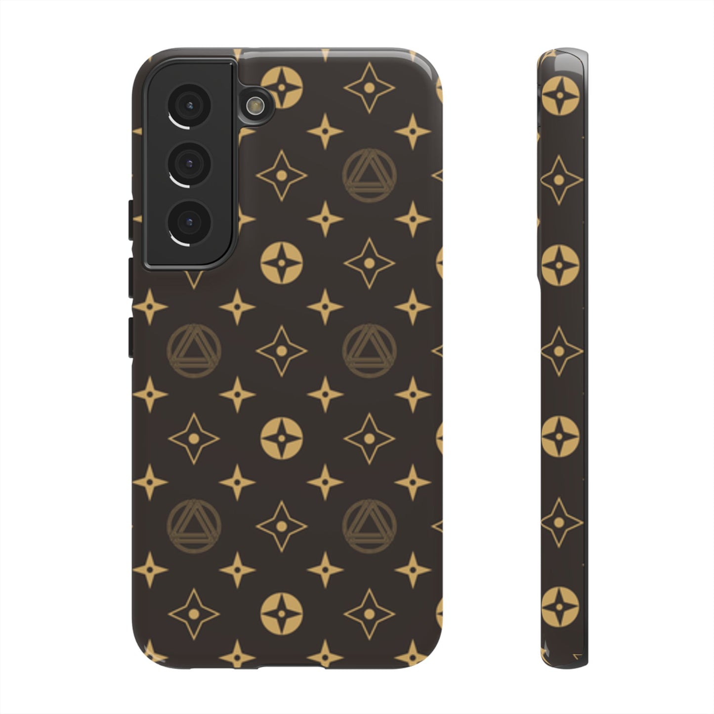 Stylish Phone Case with Abstract Gold Pattern