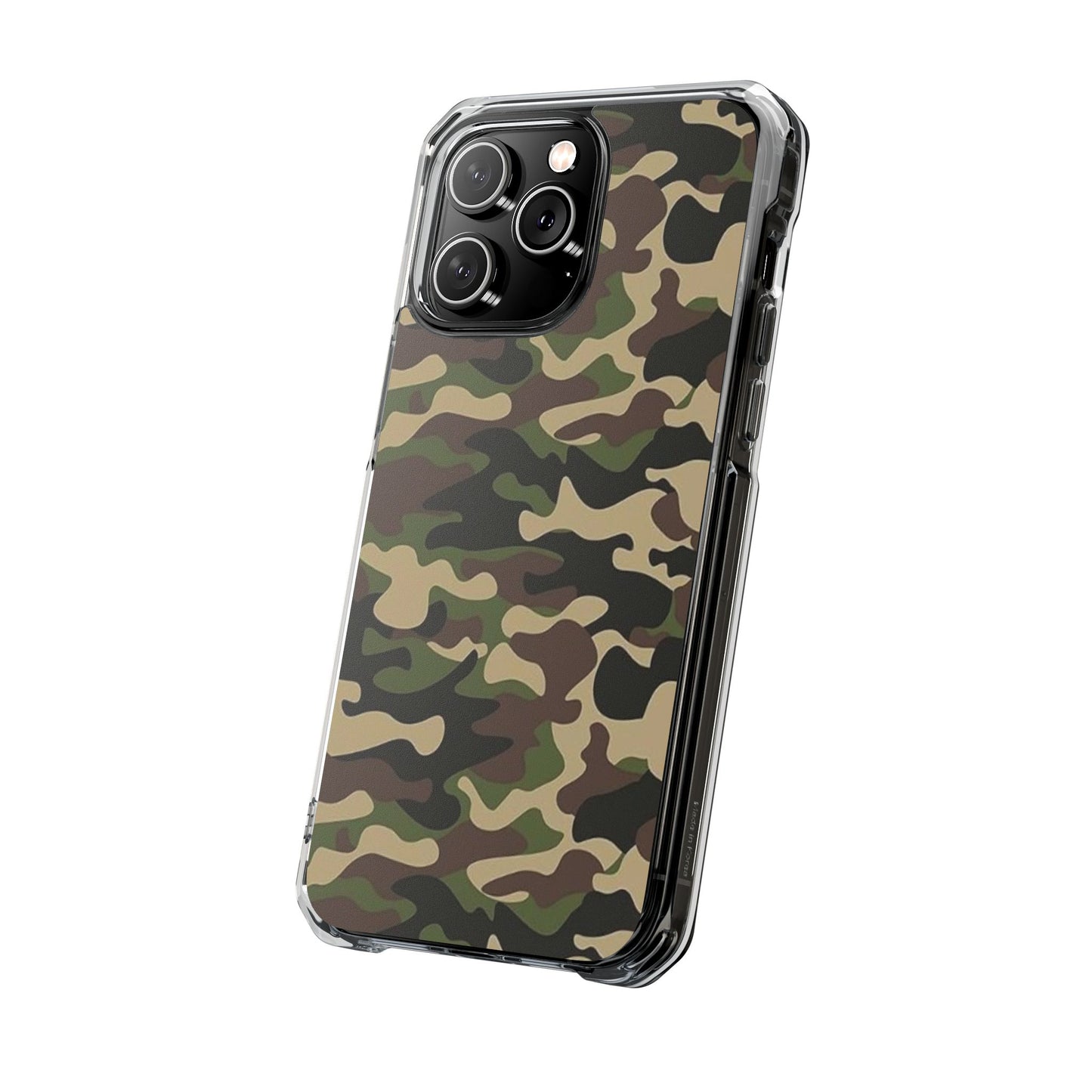 Camouflage Magnetic Clear Phone Case